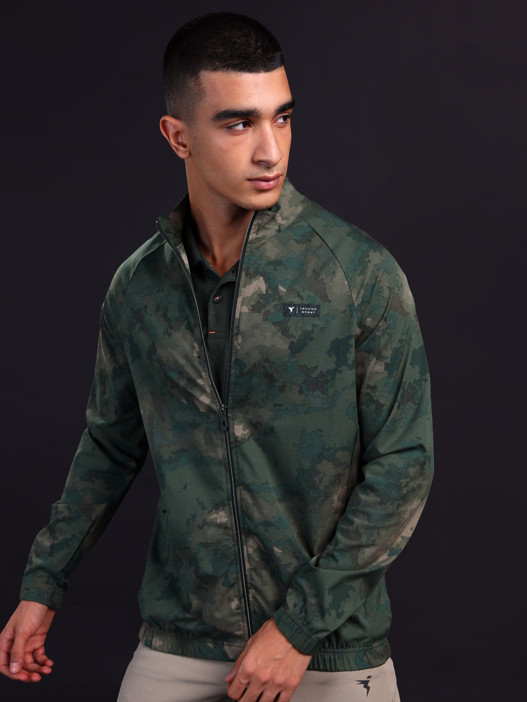 Technosport Printed Jacket (TS Flexi) - PM92 - GREEN BOG