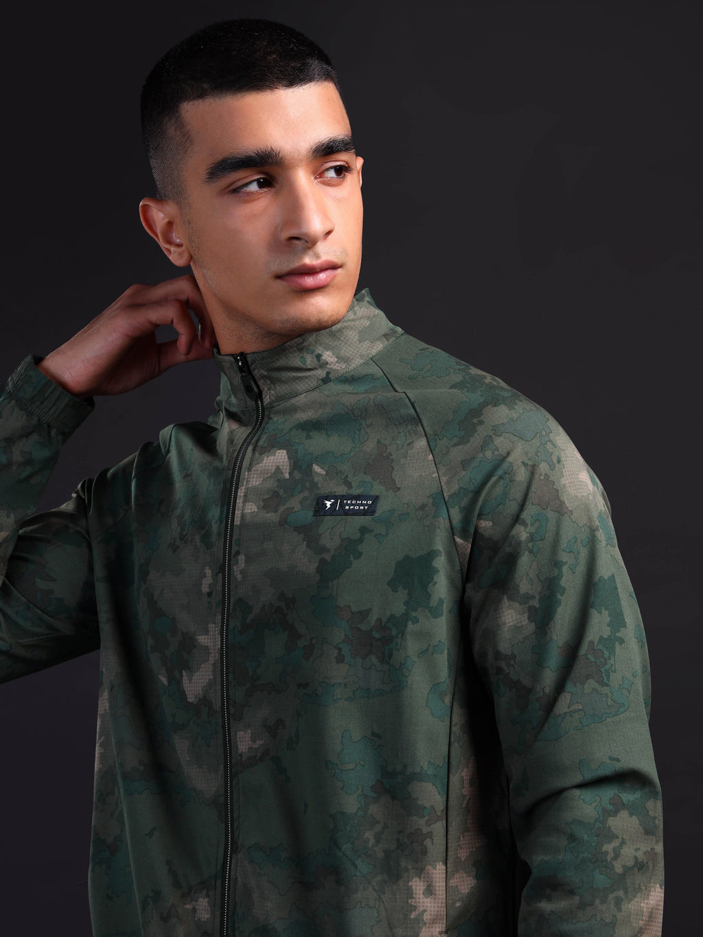 Technosport Printed Jacket (TS Flexi) - PM92 - GREEN BOG