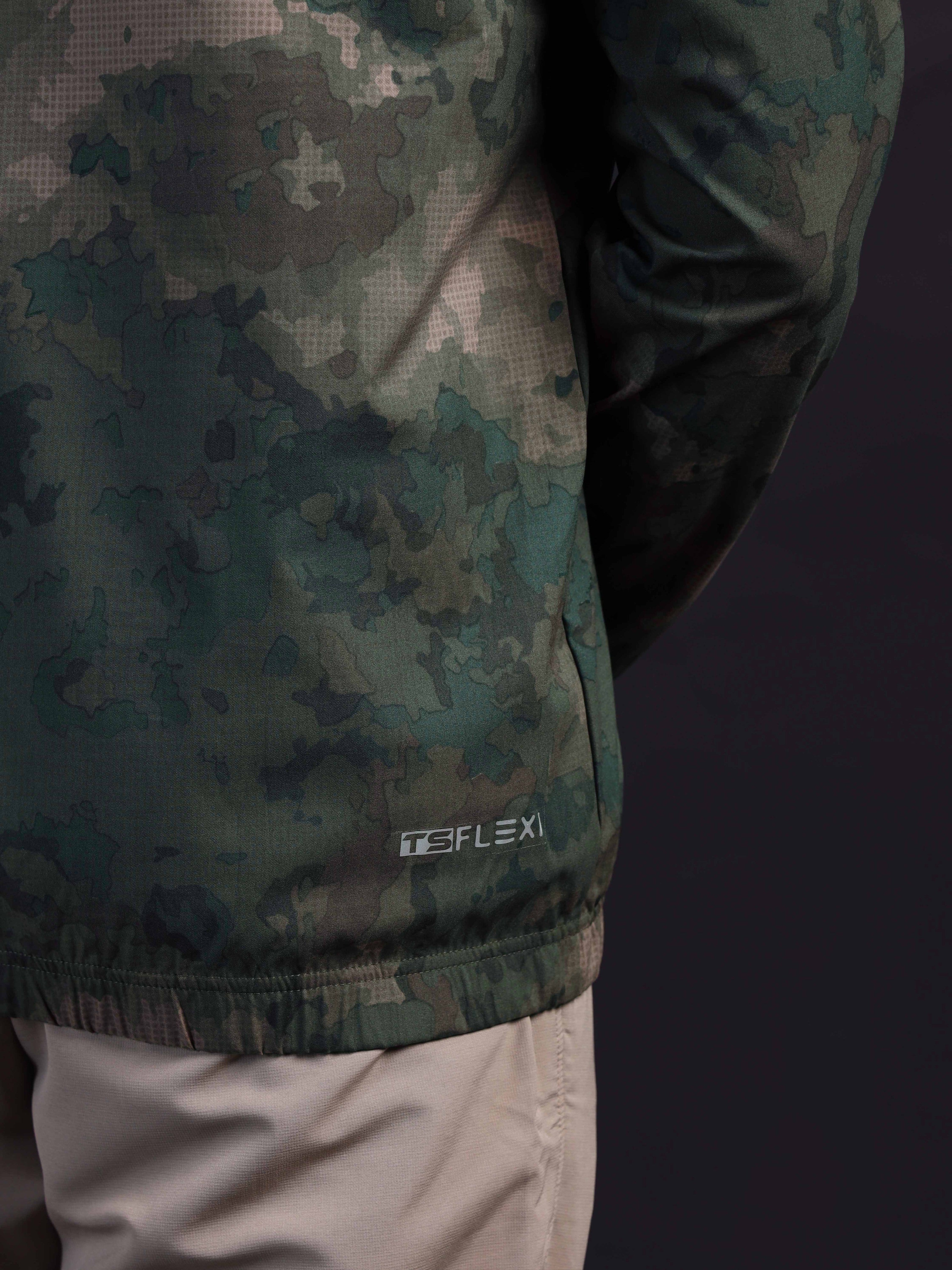 Technosport Printed Jacket (TS Flexi) - PM92 - GREEN BOG