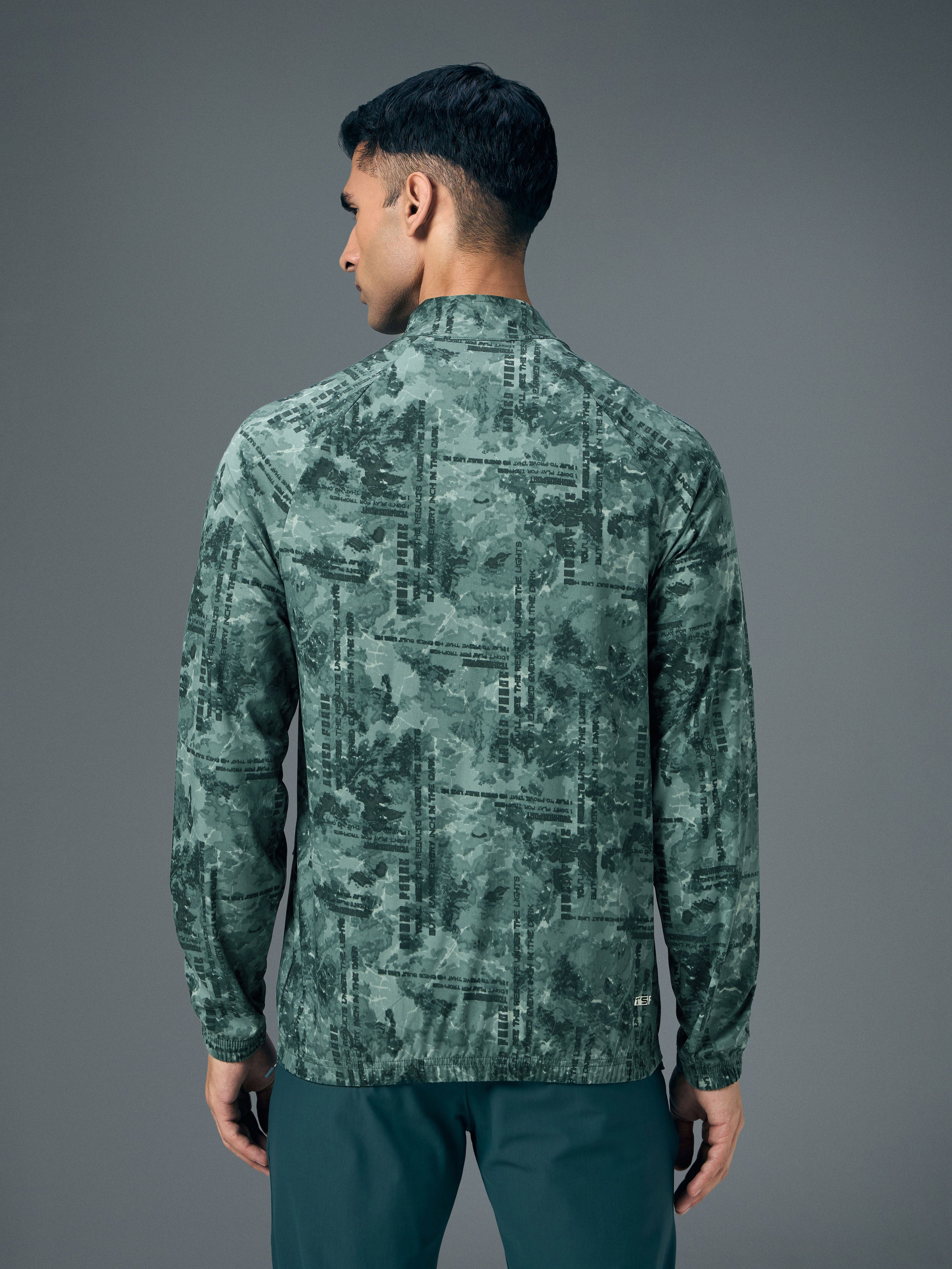 Technosport Printed Jacket (TS Flexi) - PM92 - GREEN PLATOON