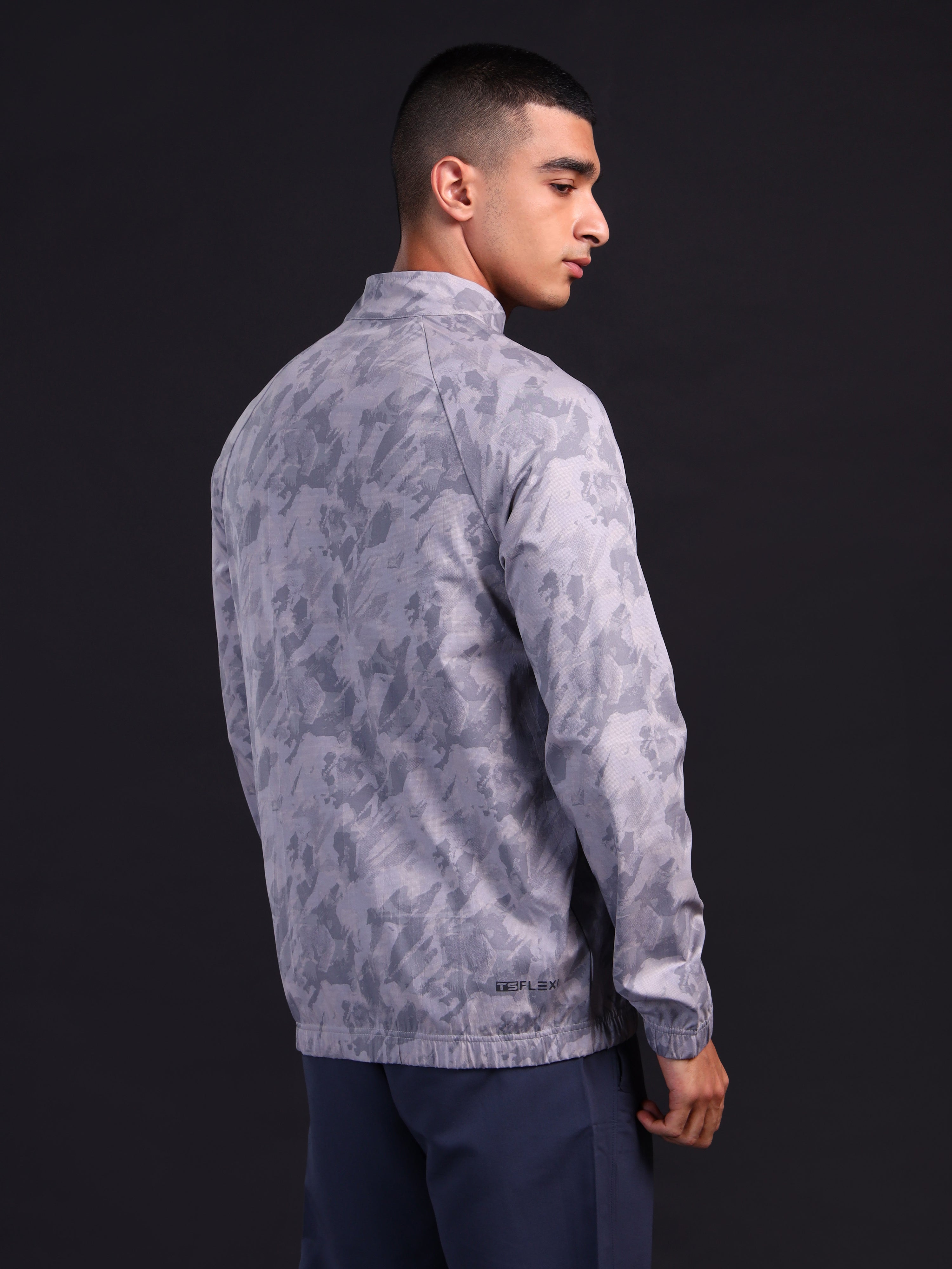 Technosport Printed Jacket (TS Flexi) - PM92 - GREY MARBLE
