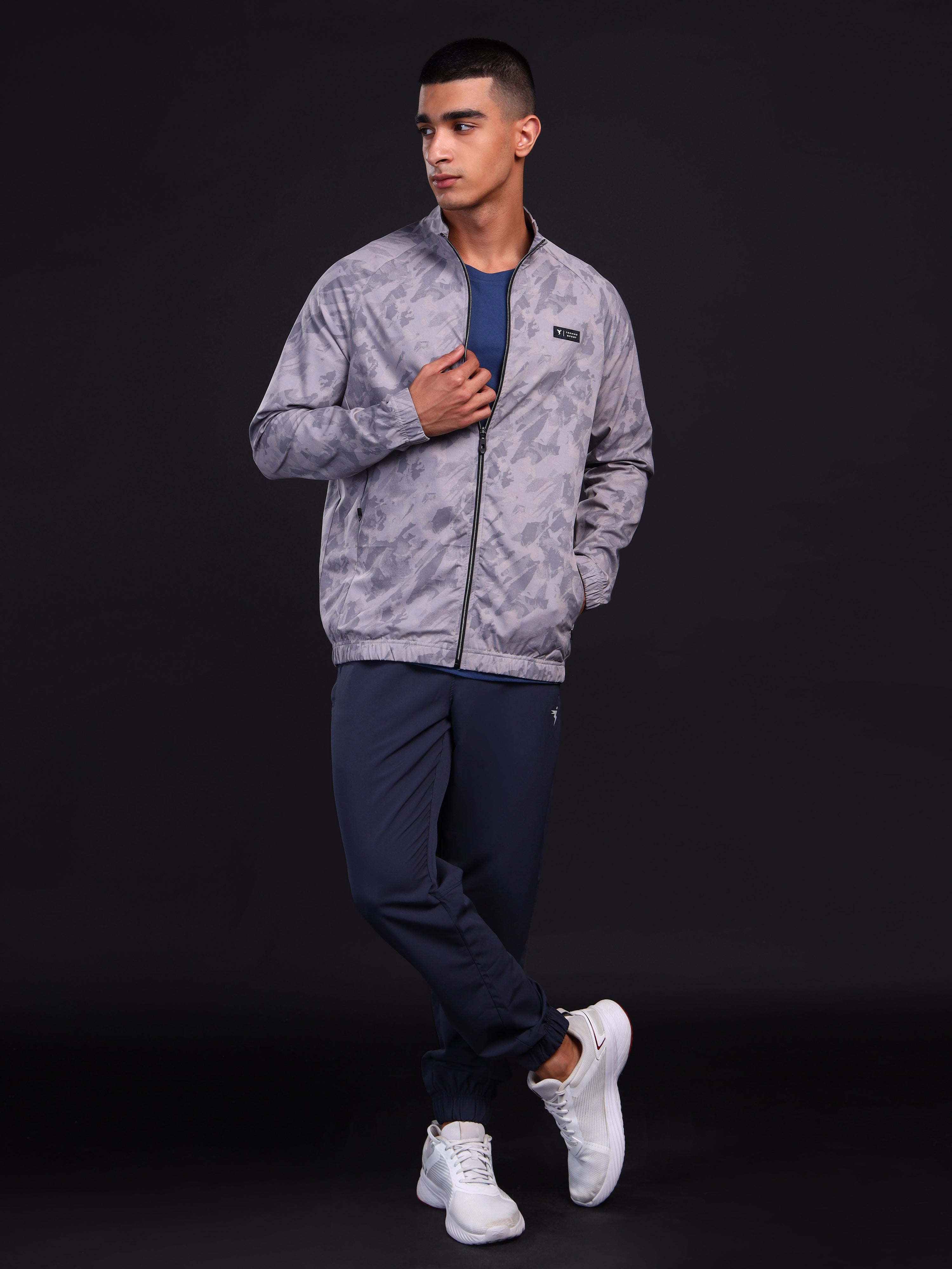 Technosport Printed Jacket (TS Flexi) - PM92 - GREY MARBLE