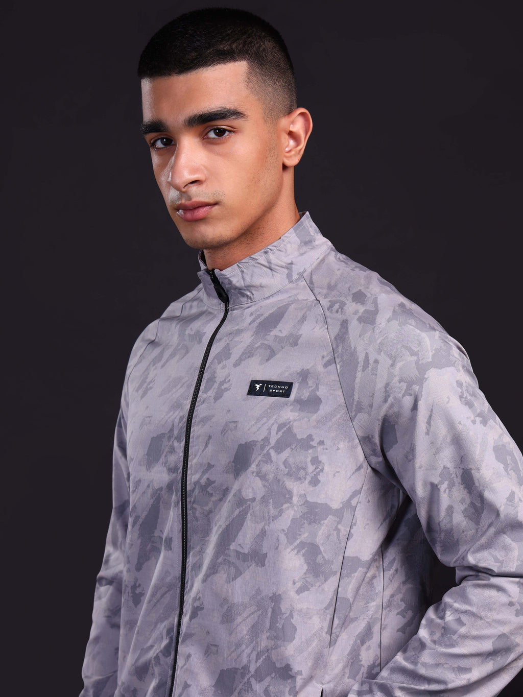 Technosport Printed Jacket (TS Flexi) - PM92 - GREY MARBLE