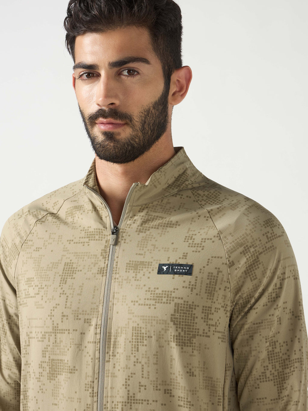 Technosport Printed Jacket (TS Flexi) - PM92 - KHAKI