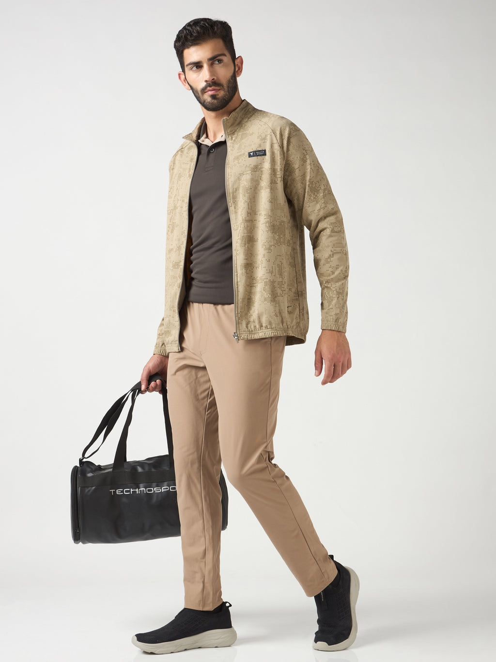 Technosport Printed Jacket (TS Flexi) - PM92 - KHAKI