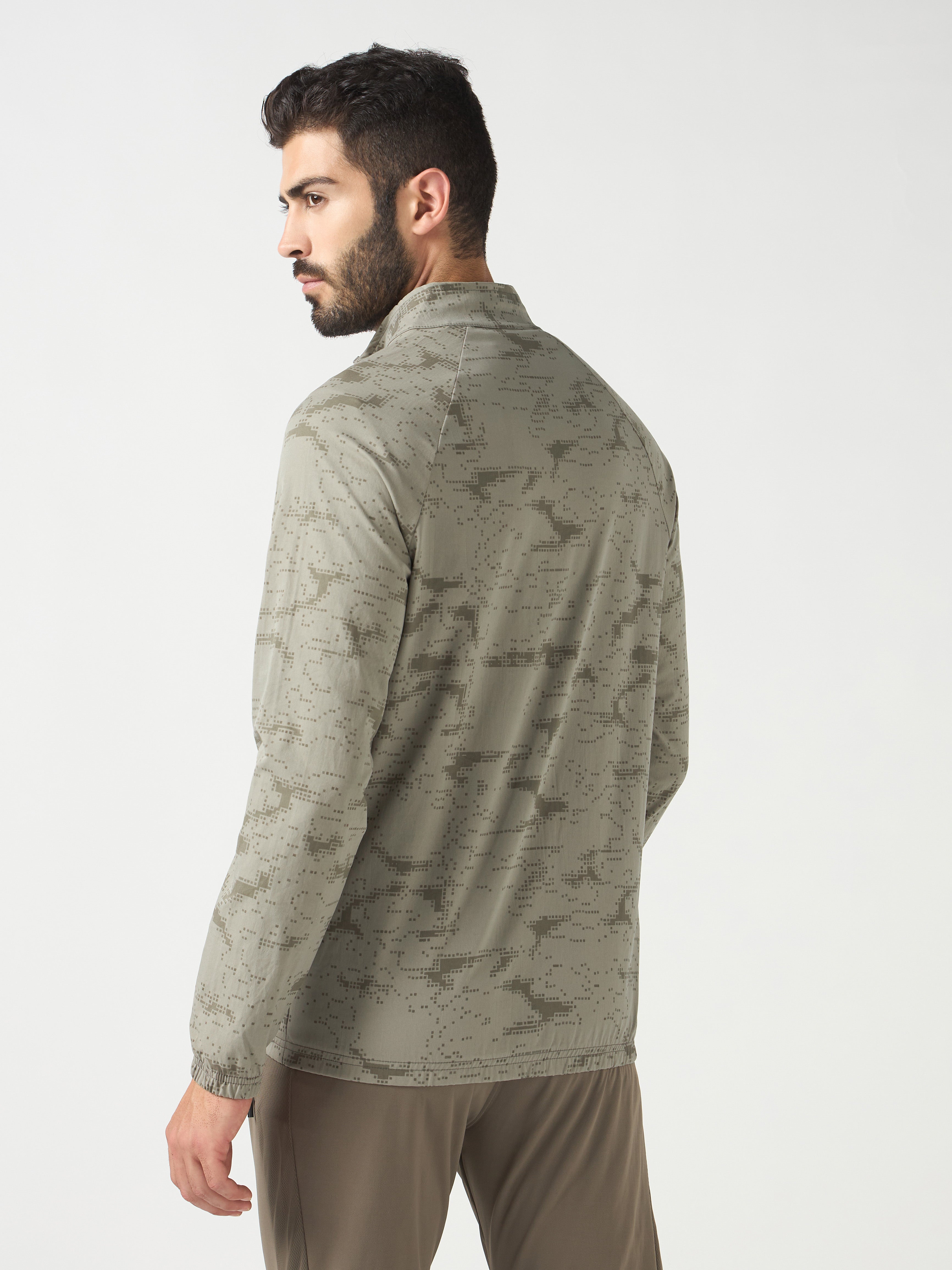 Technosport Printed Jacket (TS Flexi) - PM92 - SMOKEY OLIVE