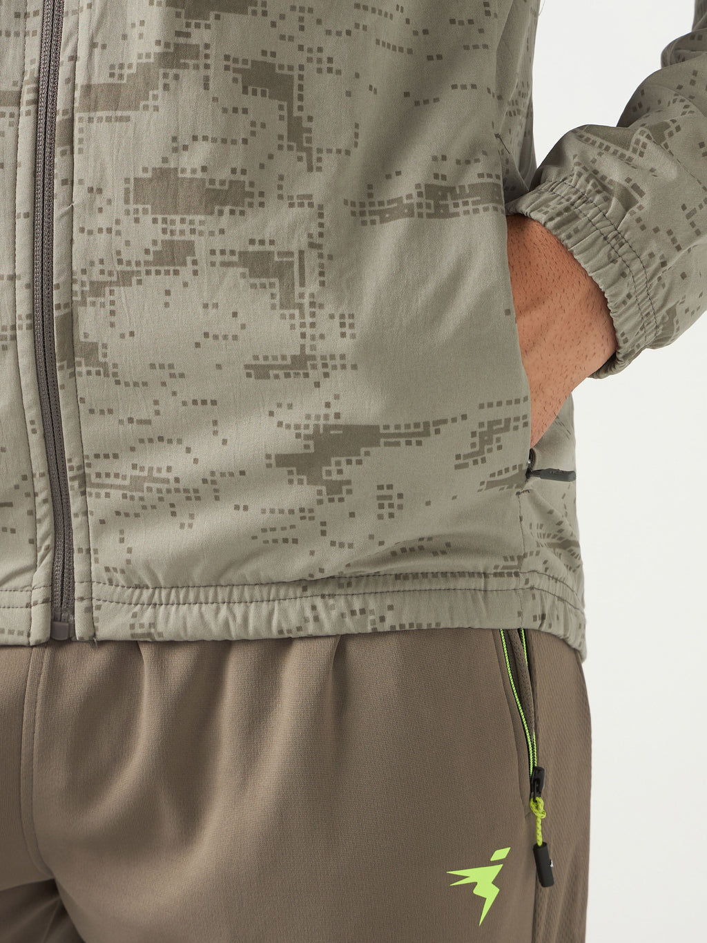 Technosport Printed Jacket (TS Flexi) - PM92 - SMOKEY OLIVE