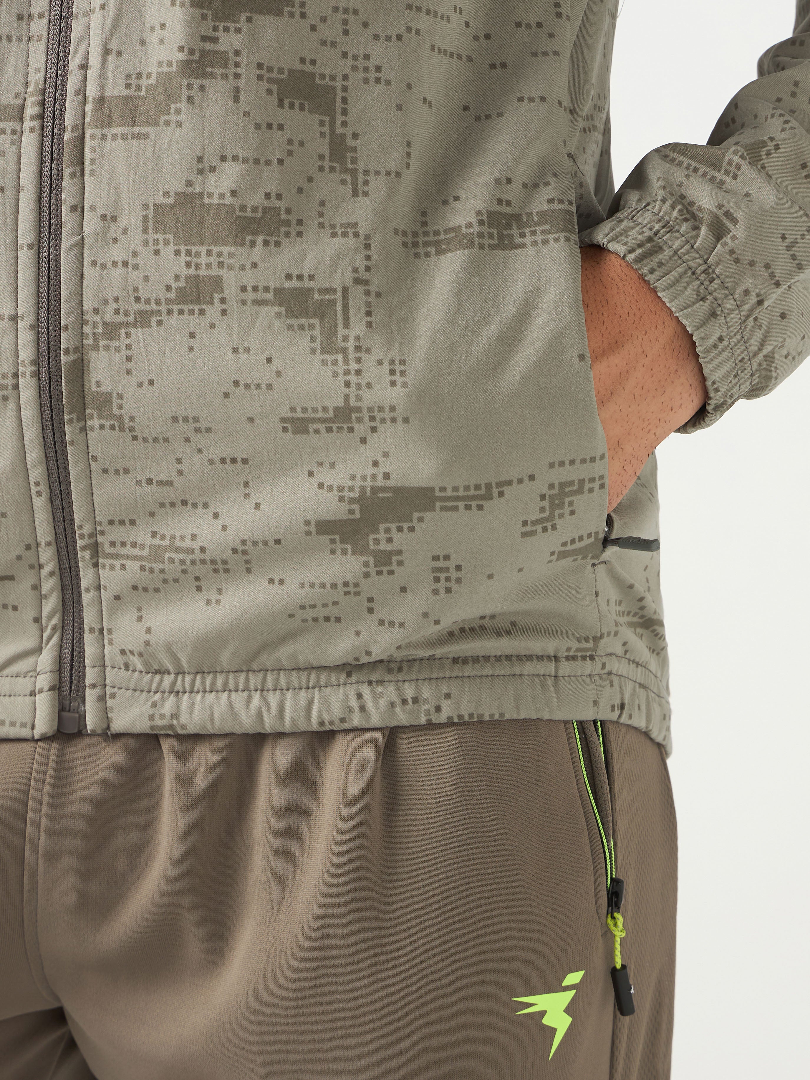 Technosport Printed Jacket (TS Flexi) - PM92 - SMOKEY OLIVE
