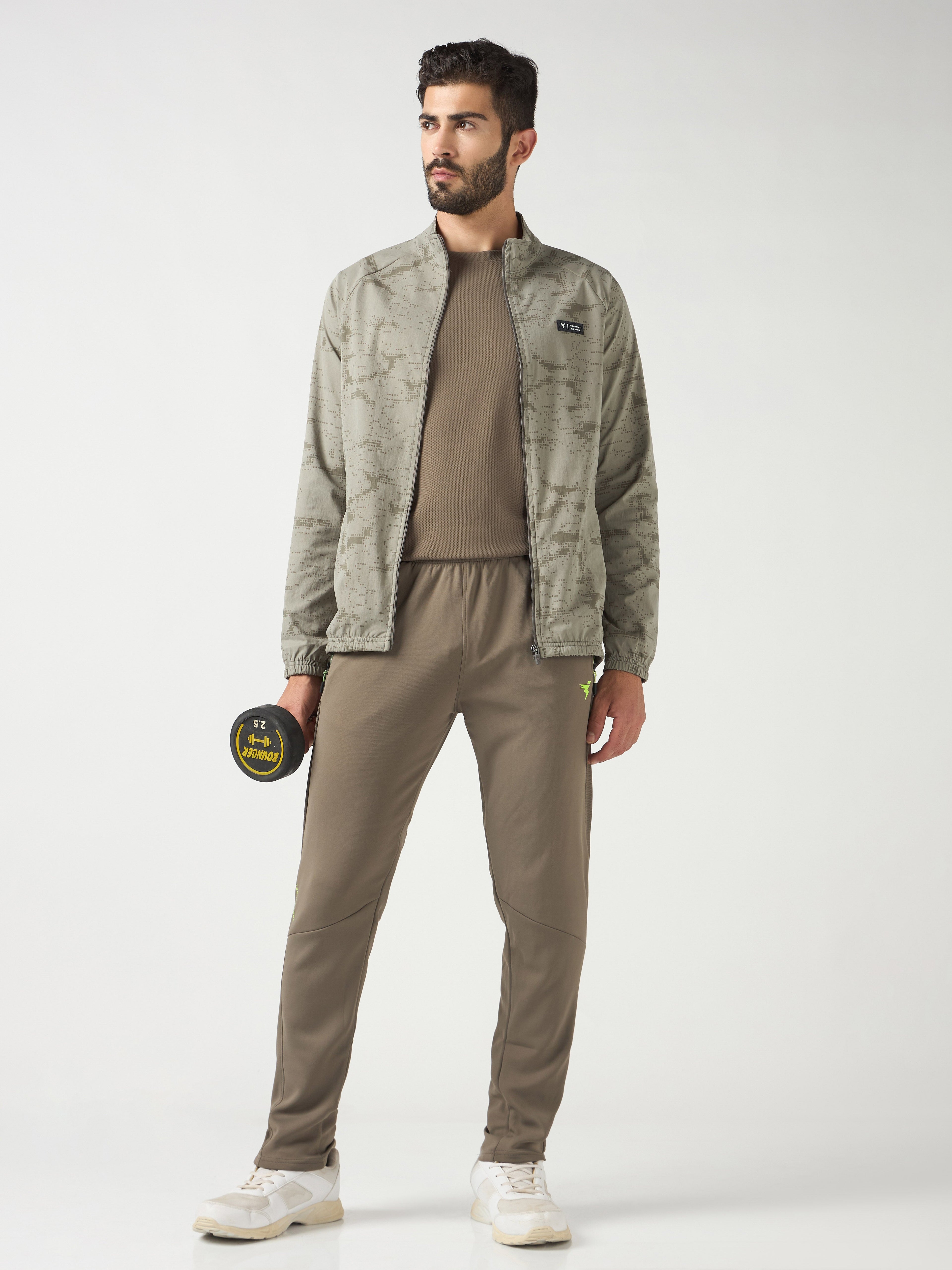 Technosport Printed Jacket (TS Flexi) - PM92 - SMOKEY OLIVE