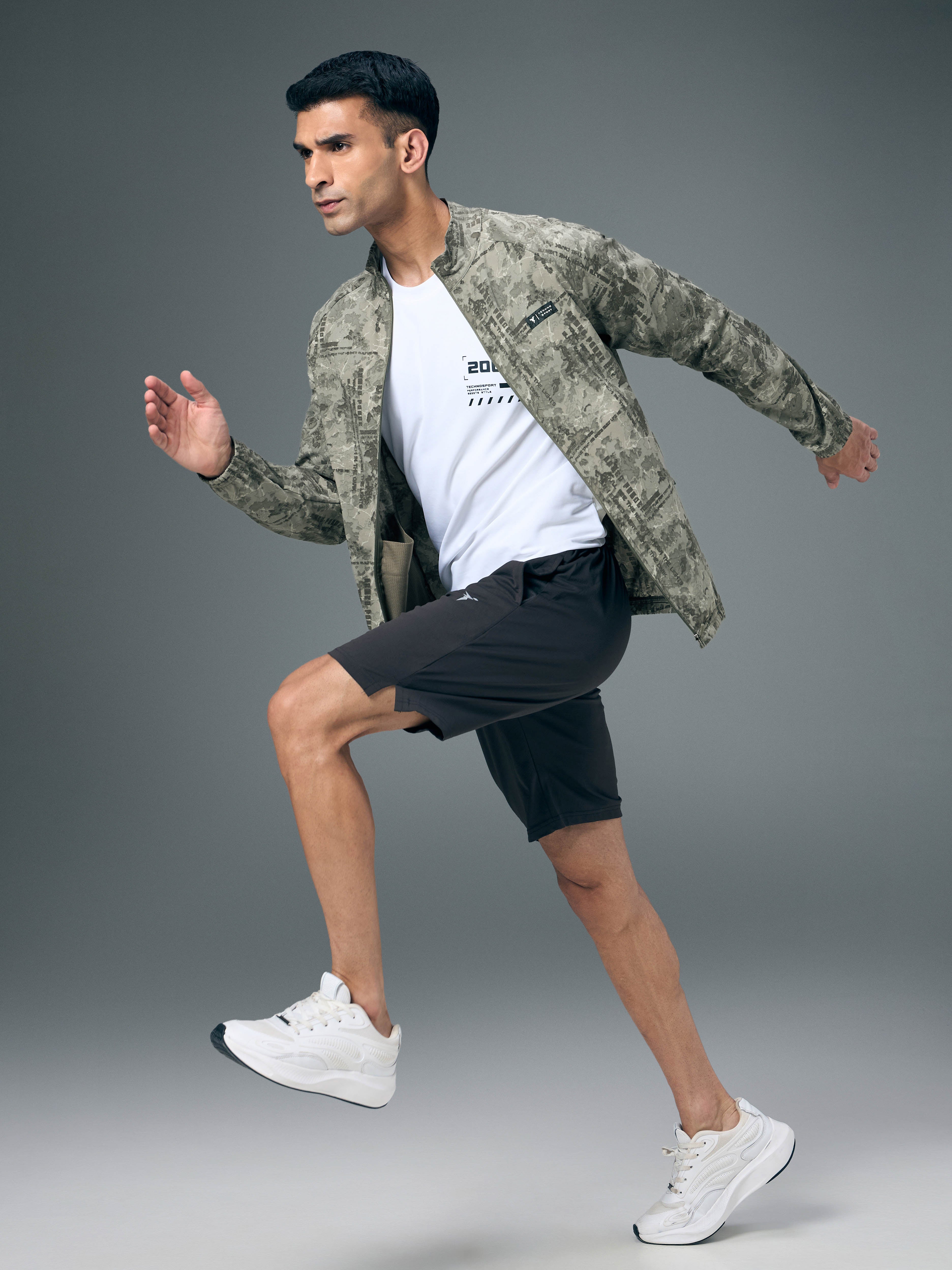 Technosport Printed Jacket (TS Flexi) - PM92 - SMOKEY PLATOON
