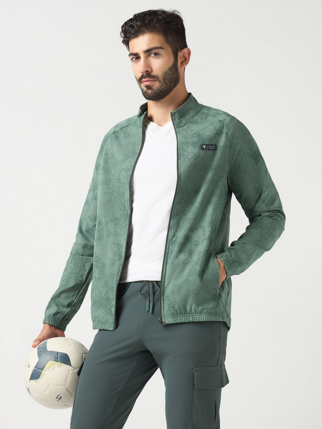 Technosport Printed Jacket (TS Flexi) - PM92 - TREKKING GREEN