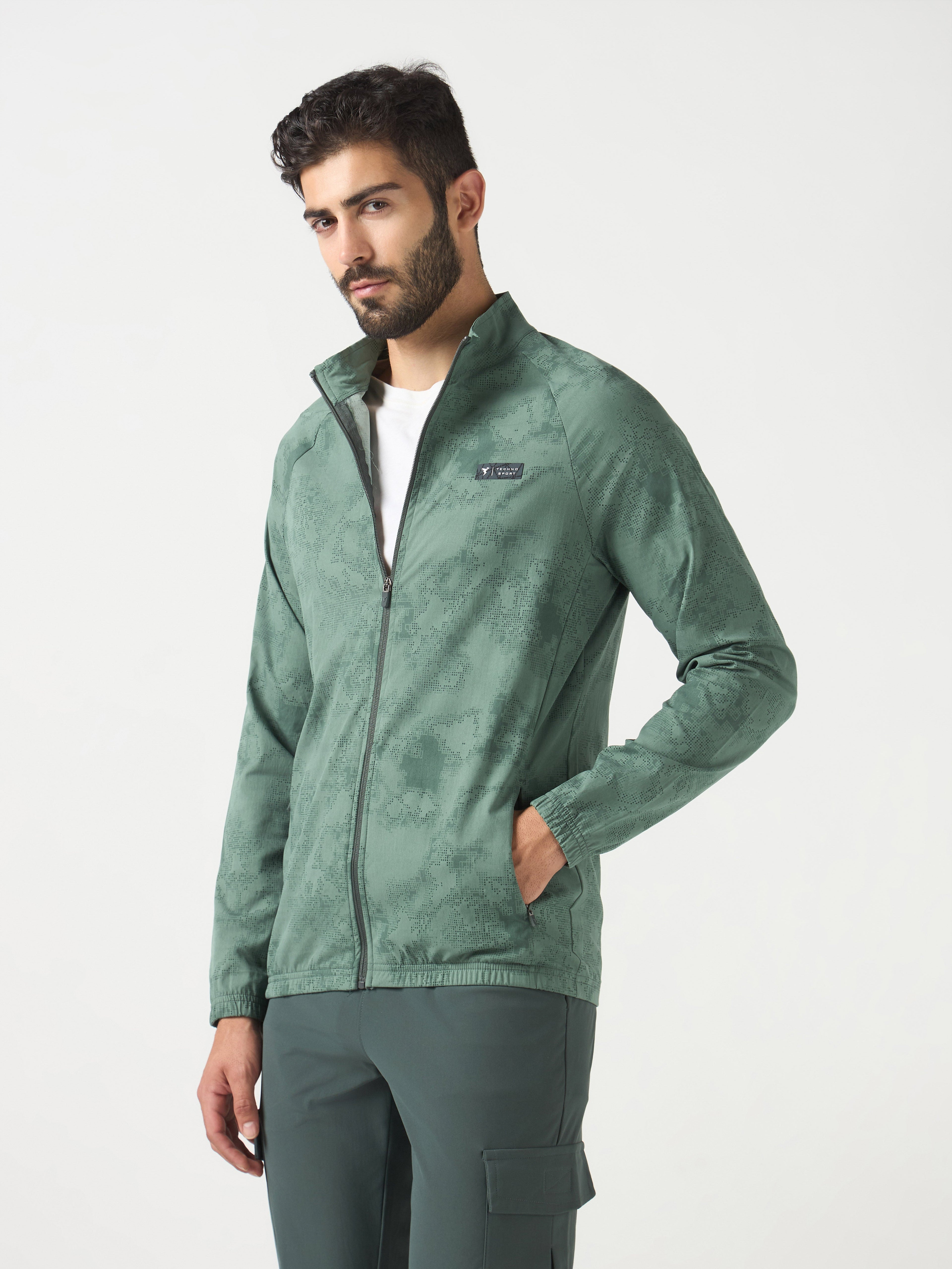 Technosport Printed Jacket (TS Flexi) - PM92 - TREKKING GREEN