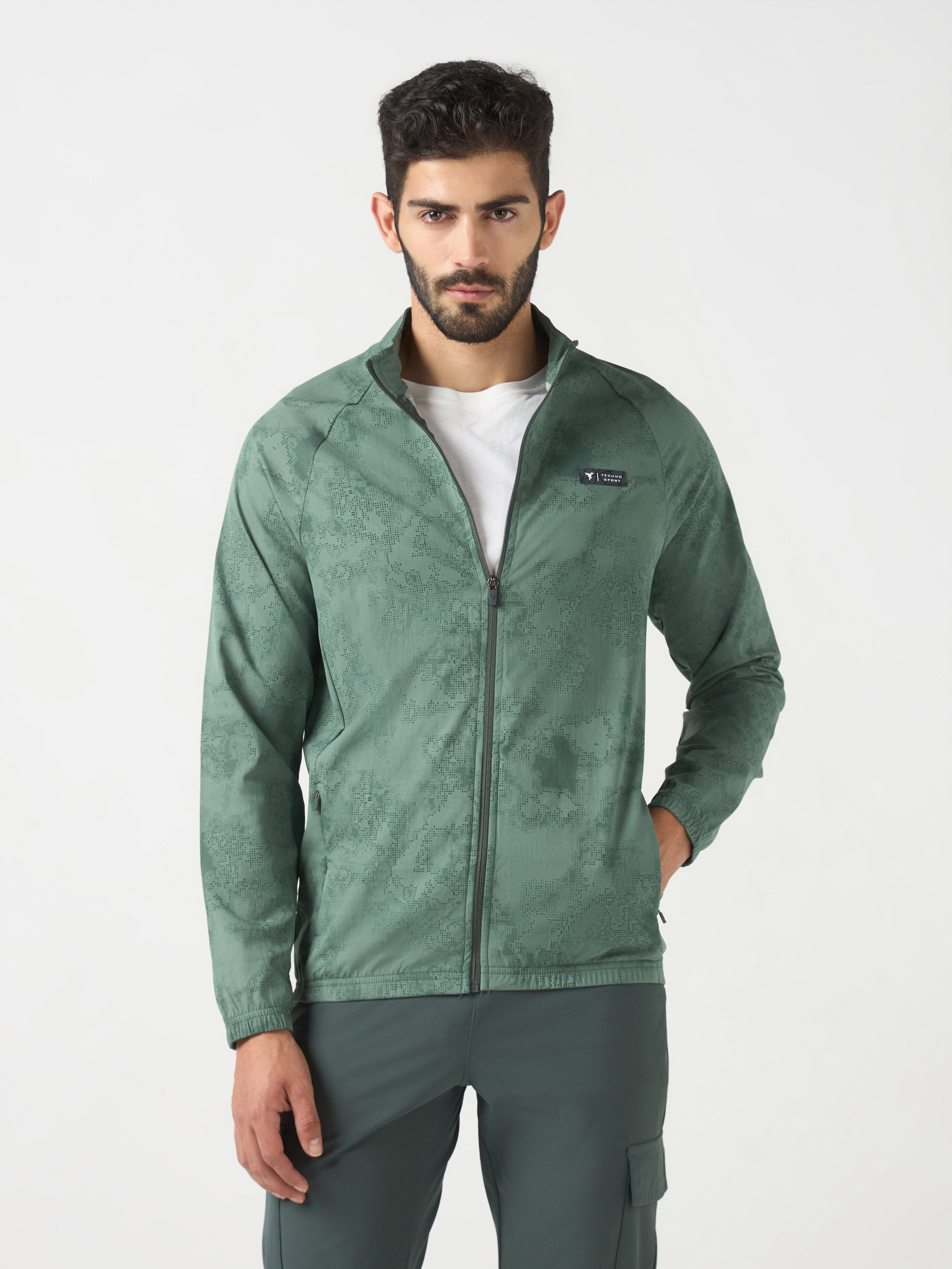 Technosport Printed Jacket (TS Flexi) - PM92 - TREKKING GREEN