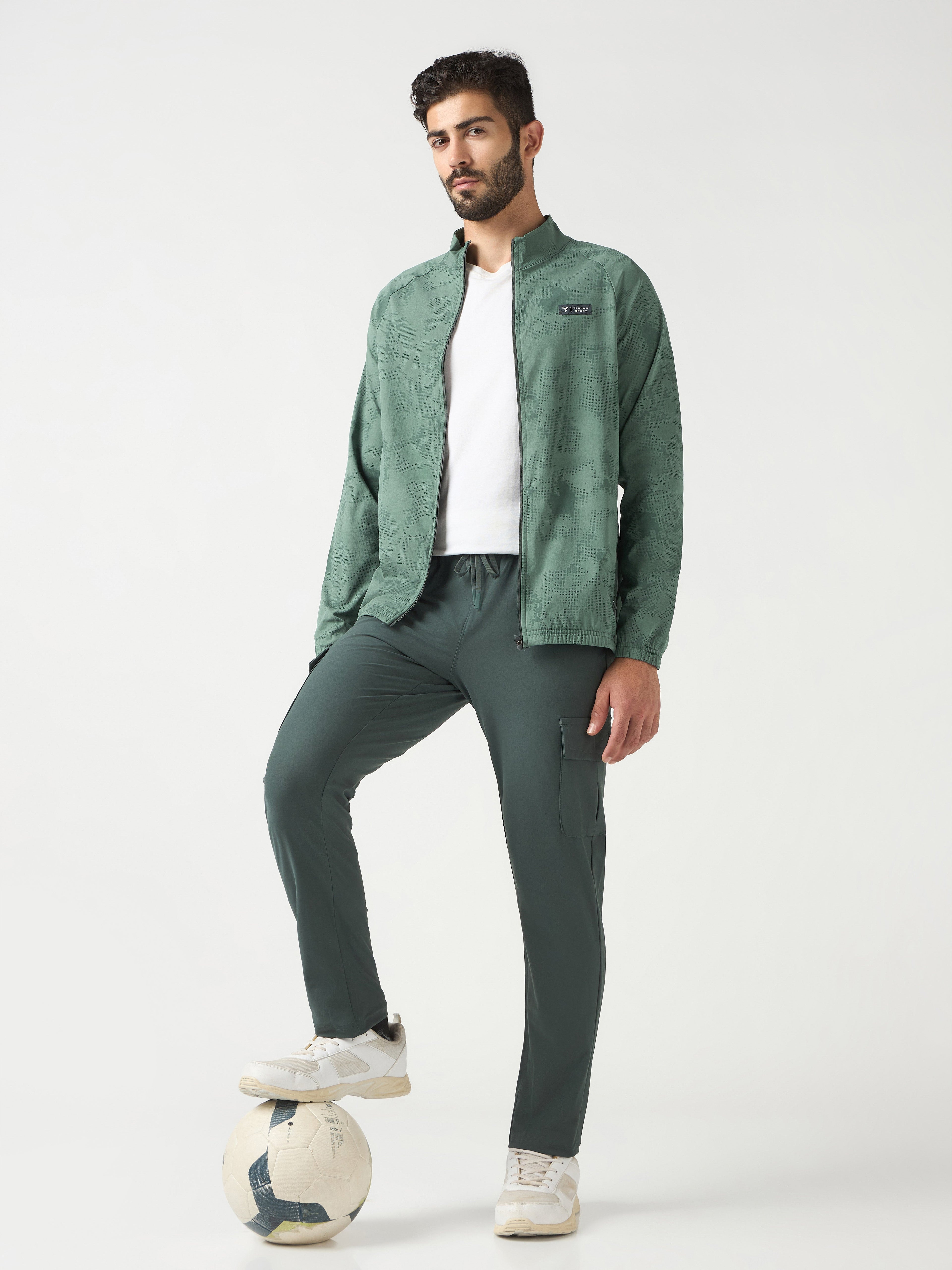 Technosport Printed Jacket (TS Flexi) - PM92 - TREKKING GREEN