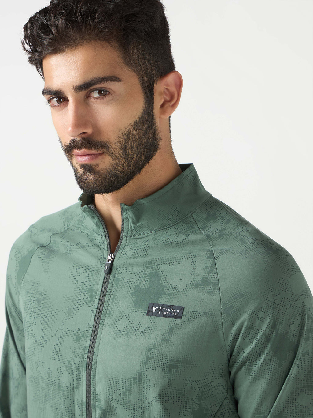 Technosport Printed Jacket (TS Flexi) - PM92 - TREKKING GREEN