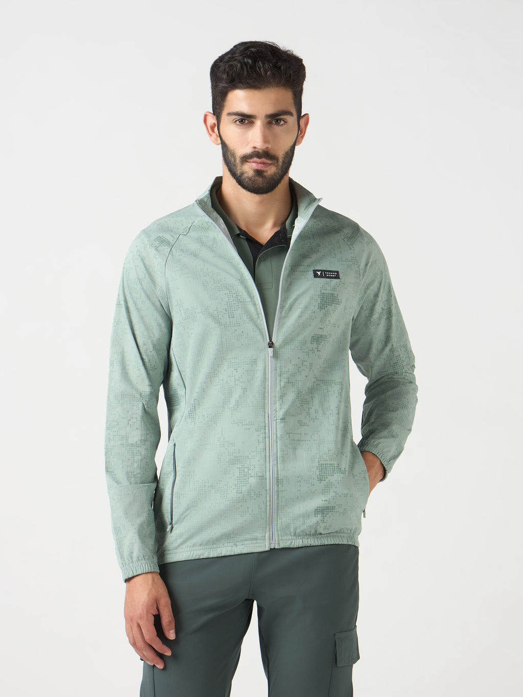 Technosport Printed Jacket (TS Flexi) - PM92 - ULTIMATE GRAY