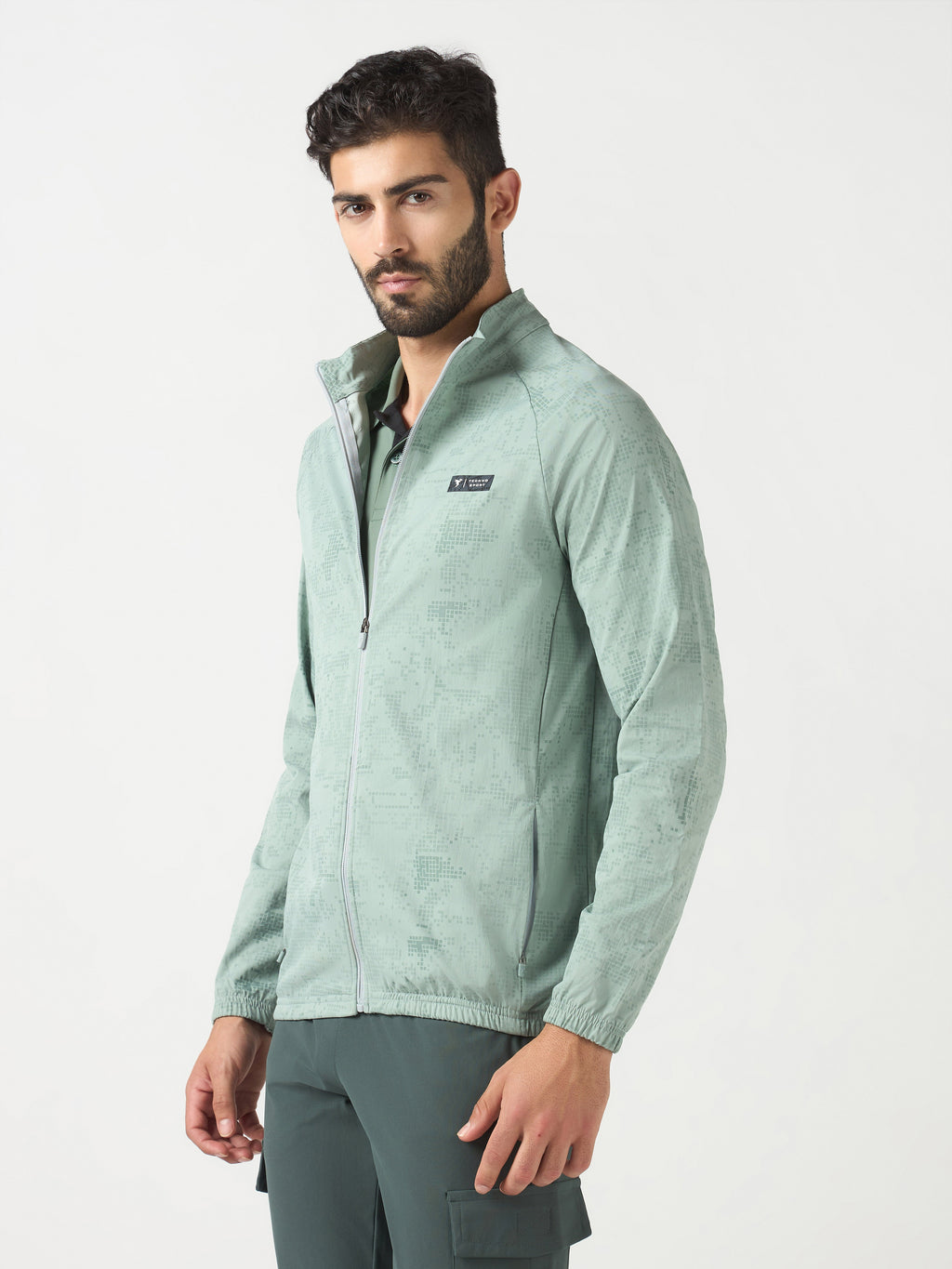 Technosport Printed Jacket (TS Flexi) - PM92 - ULTIMATE GRAY