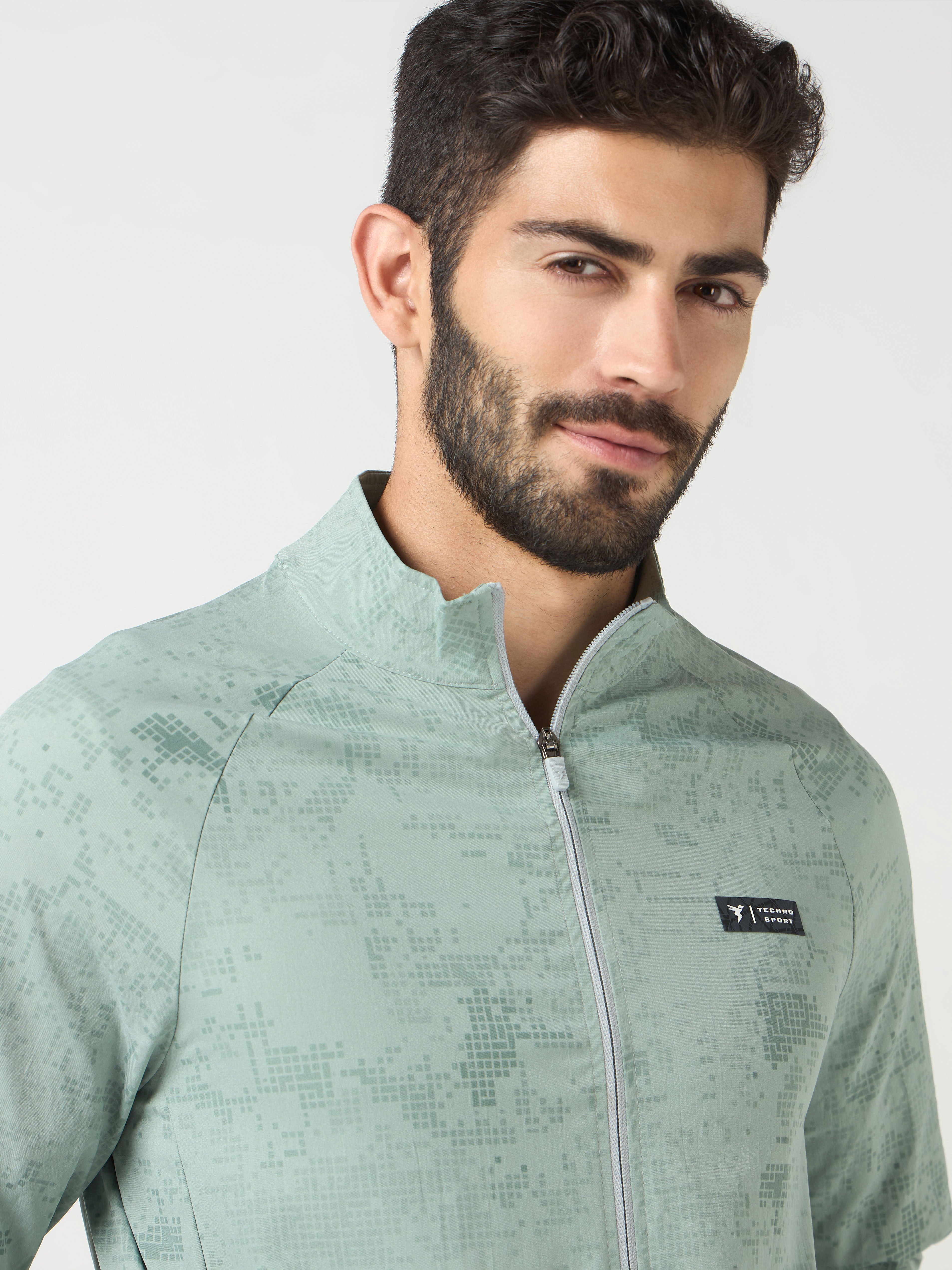Technosport Printed Jacket (TS Flexi) - PM92 - ULTIMATE GRAY