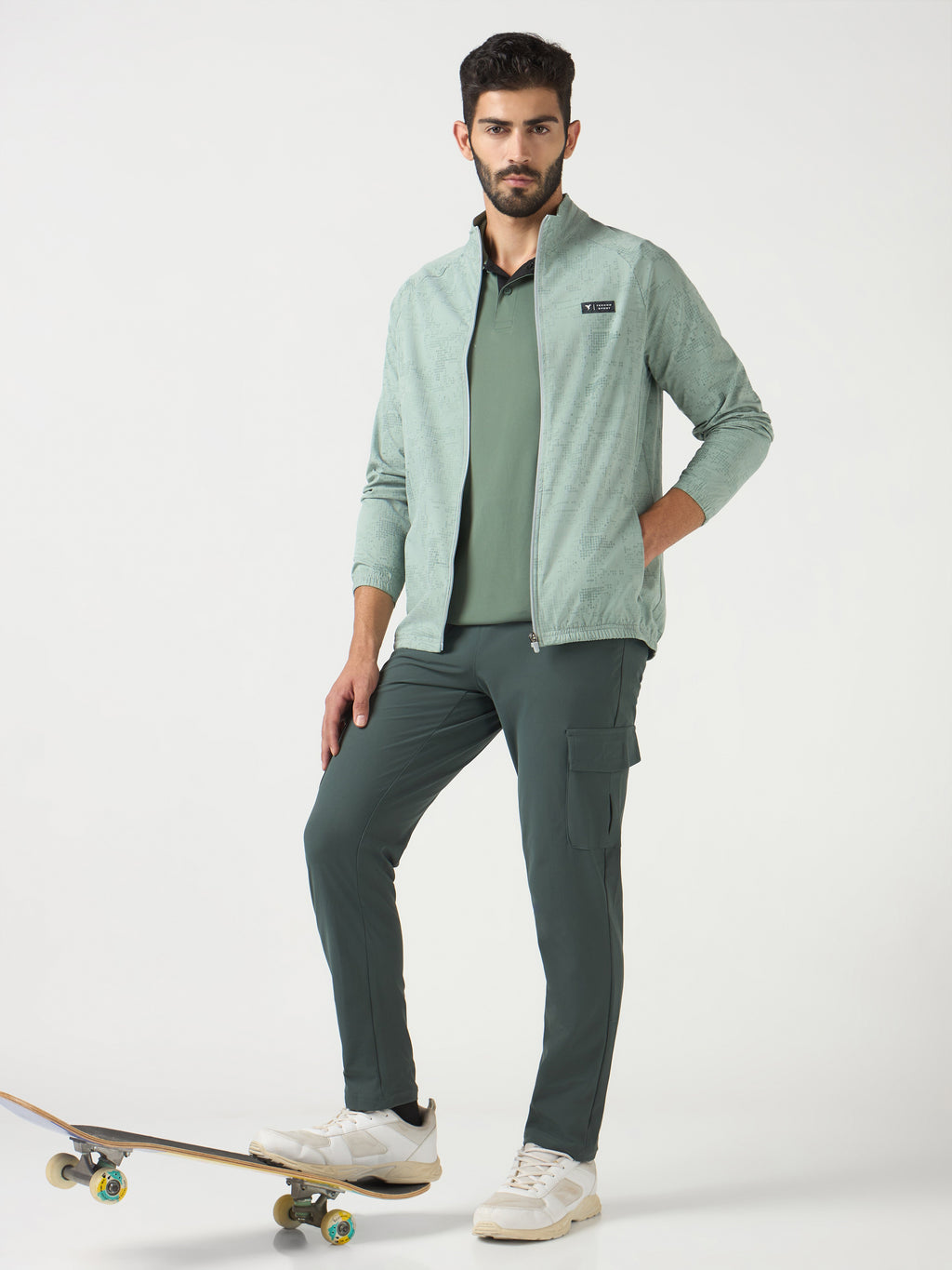 Technosport Printed Jacket (TS Flexi) - PM92 - ULTIMATE GRAY