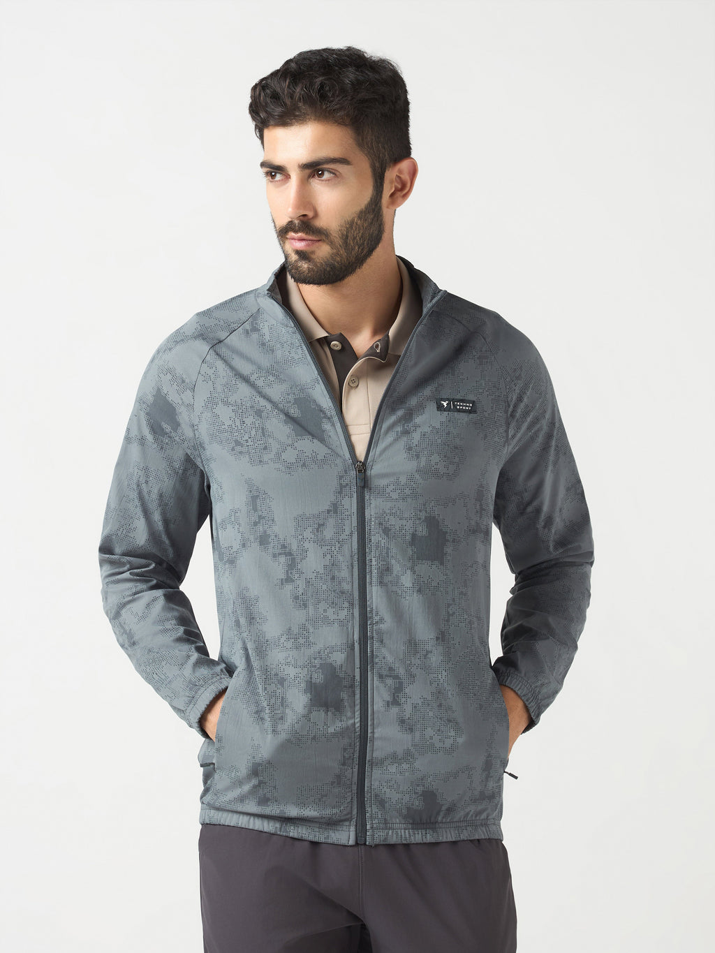 Technosport Printed Jacket (TS Flexi) - PM92 - VINTAGE INDIGO