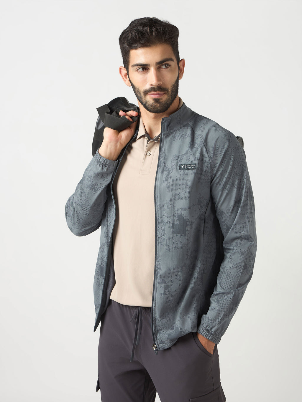 Technosport Printed Jacket (TS Flexi) - PM92 - VINTAGE INDIGO