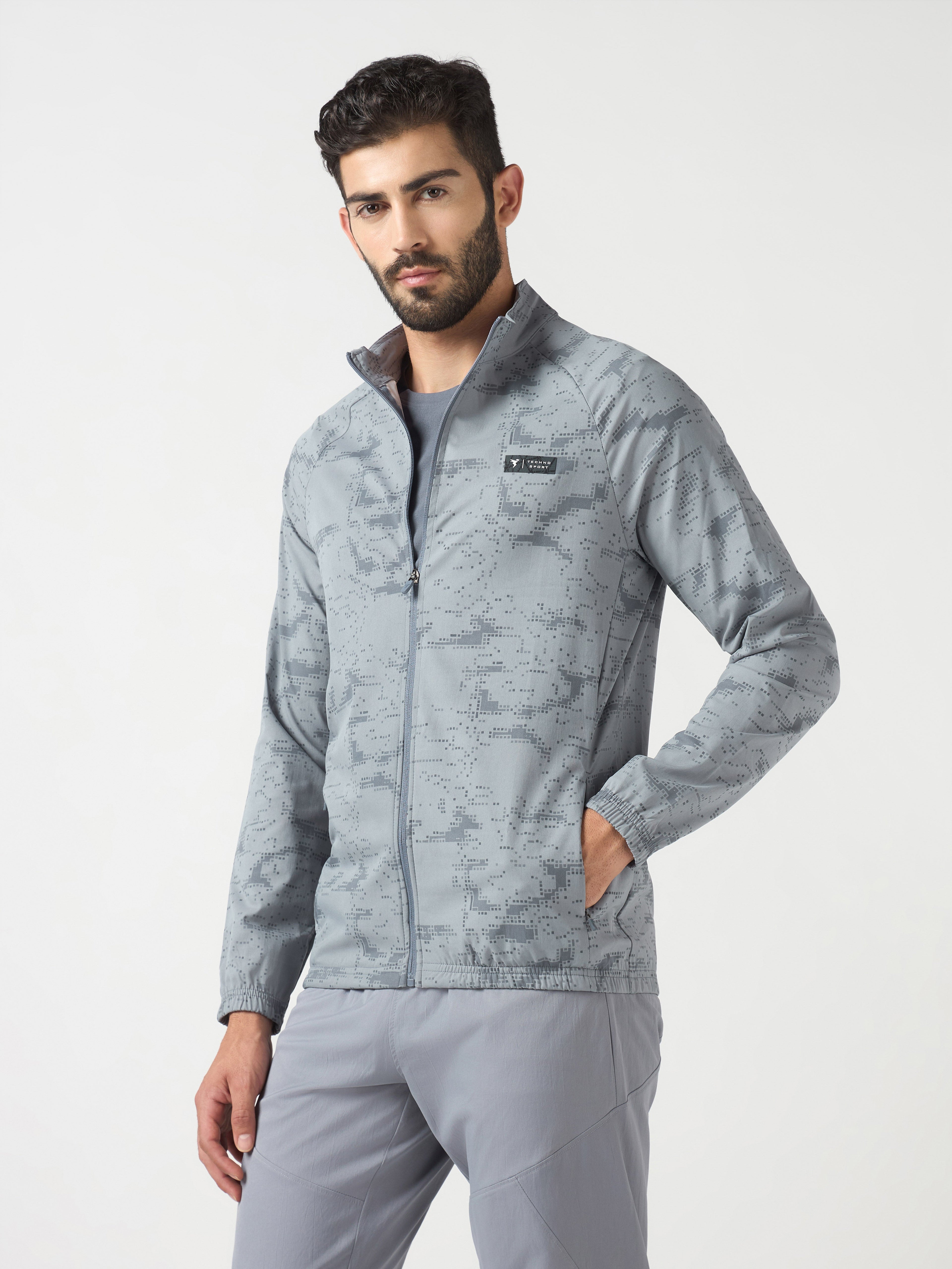Technosport Printed Jacket (TS Flexi) - PM92 - WOODLAND GRAY