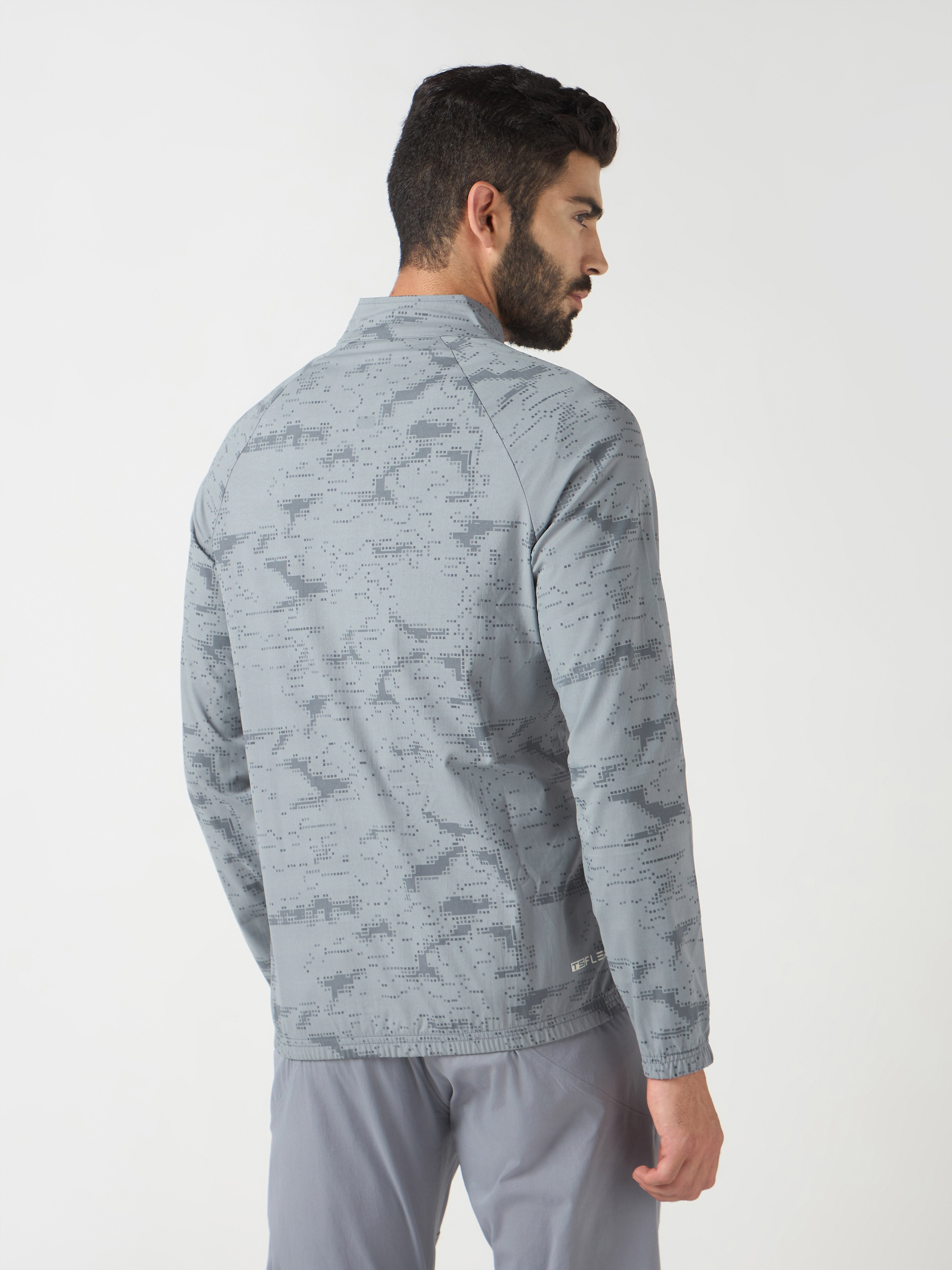 Technosport Printed Jacket (TS Flexi) - PM92 - WOODLAND GRAY