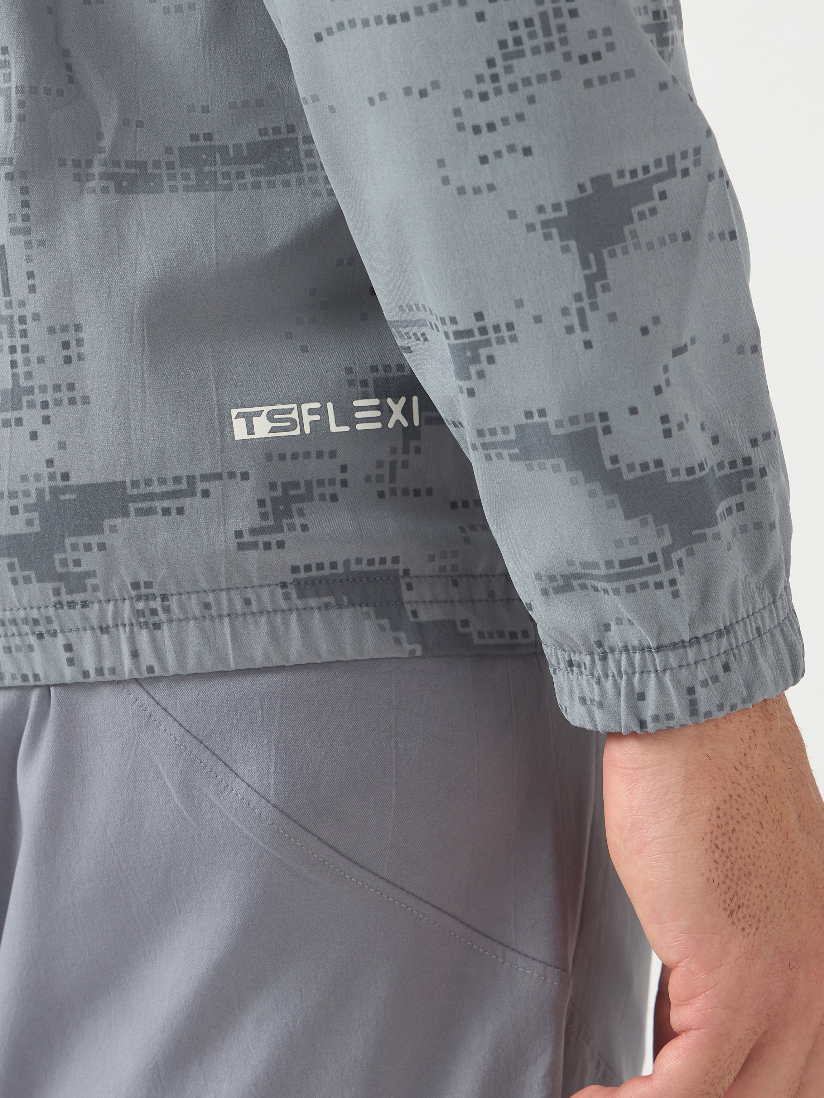 Technosport Printed Jacket (TS Flexi) - PM92 - WOODLAND GRAY