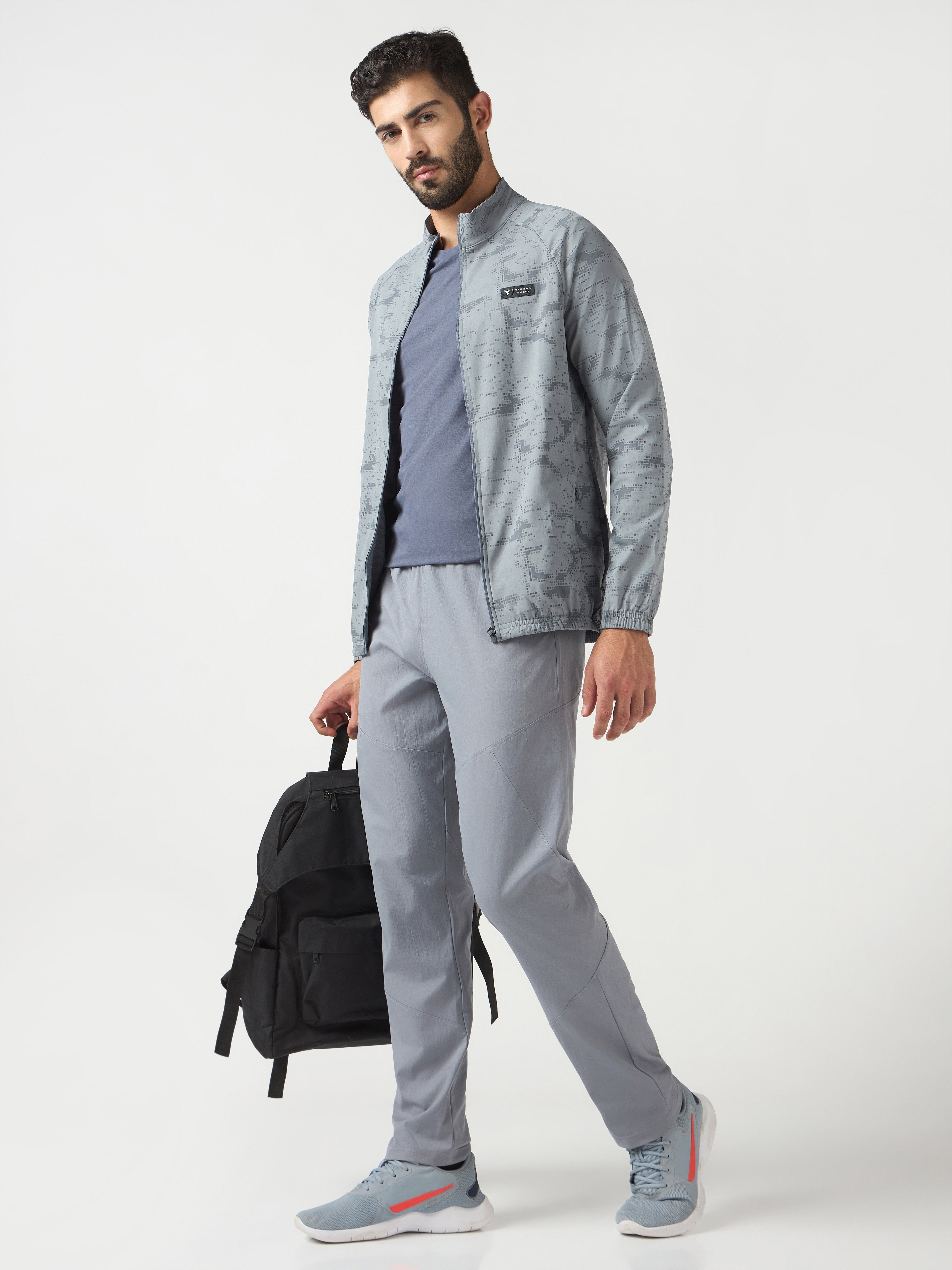 Technosport Printed Jacket (TS Flexi) - PM92 - WOODLAND GRAY