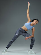 Technosport Women Printed Tights (Elasto Plus) - W155 - BLUEY LUMIWAVE