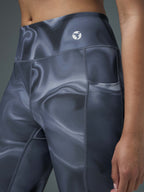 Technosport Women Printed Tights (Elasto Plus) - W155 - BLUEY LUMIWAVE