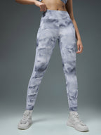Technosport Women Printed Tights (Elasto Plus) - W155 - BLUEY RADIANT RIPPLE
