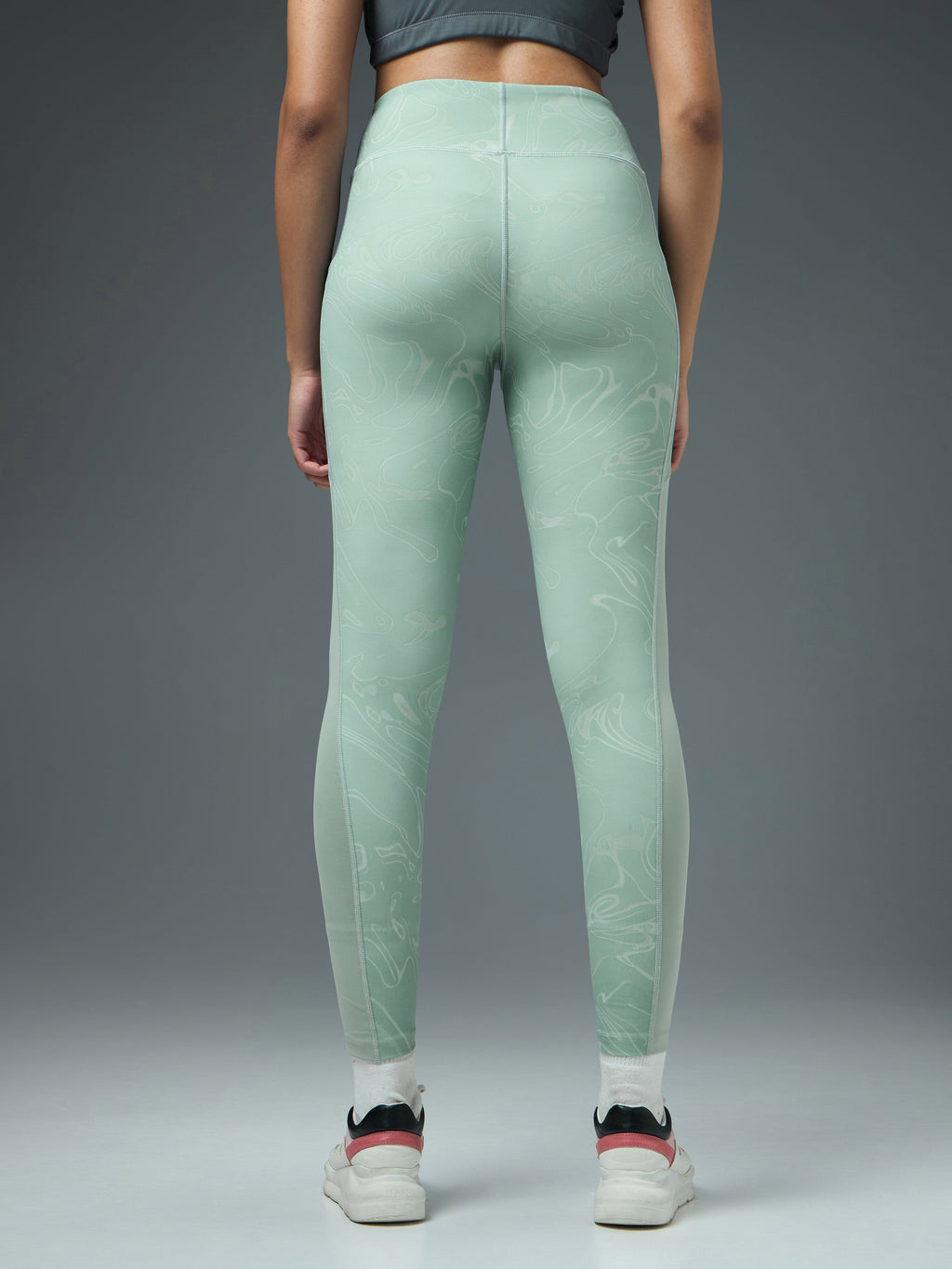 Technosport Women Printed Tights (Elasto Plus) - W155 - GREY SWIRL
