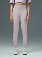 Technosport Women Printed Tights (Elasto Plus) - W155 - PINKY SWIRL