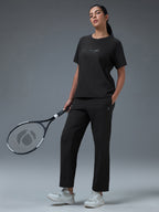 Technosport Women Relaxed Fit TShirt (Elasto Plus) - W163 - BLACK