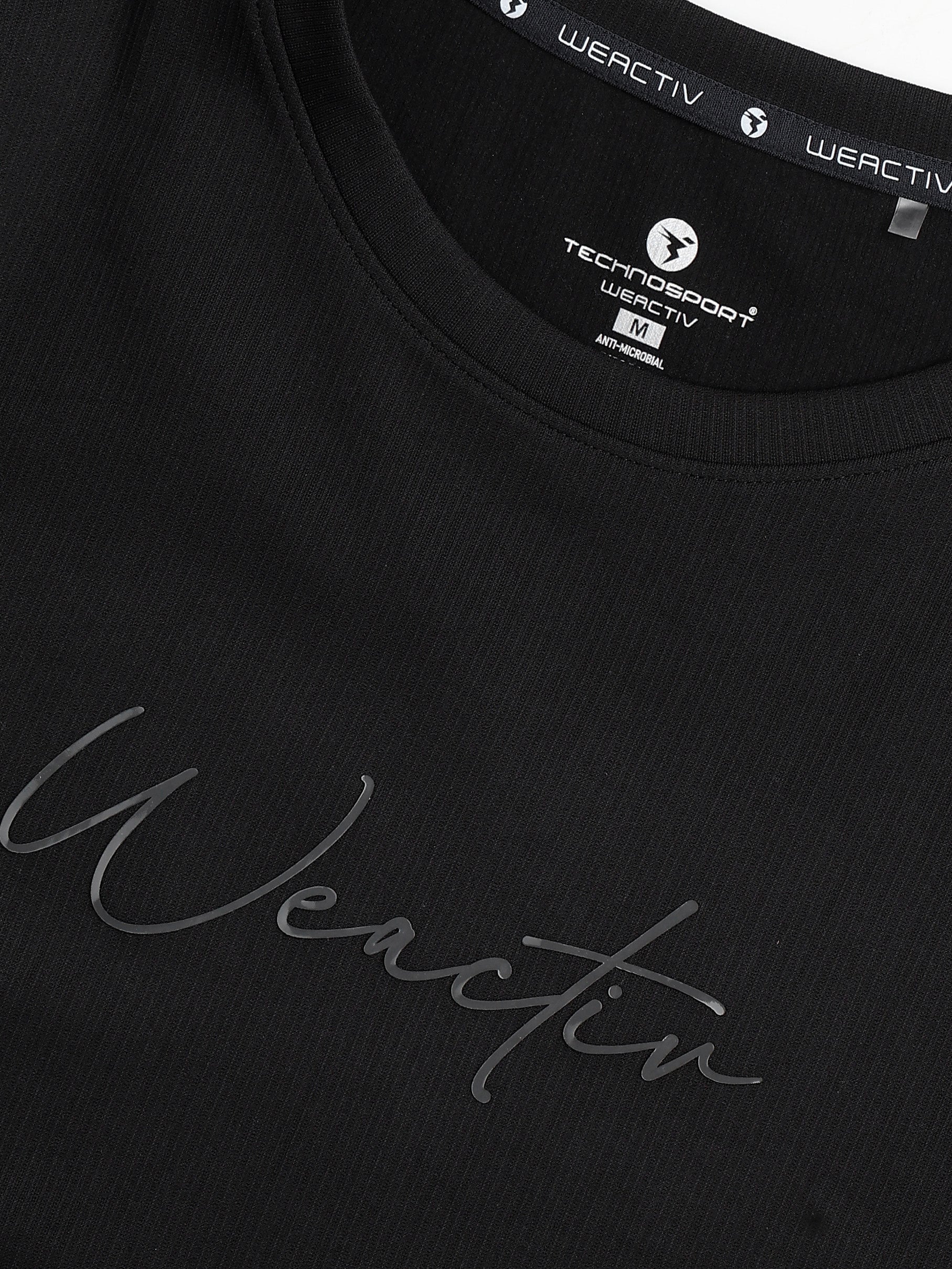 Technosport Women Relaxed Fit TShirt (Elasto Plus) - W163 - BLACK