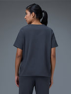Technosport Women Relaxed Fit TShirt (Elasto Plus) - W163 - CARBON GREY
