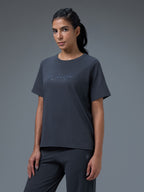 Technosport Women Relaxed Fit TShirt (Elasto Plus) - W163 - CARBON GREY