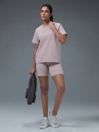 Technosport Women Relaxed Fit TShirt (Elasto Plus) - W163 - DUSTY PINK
