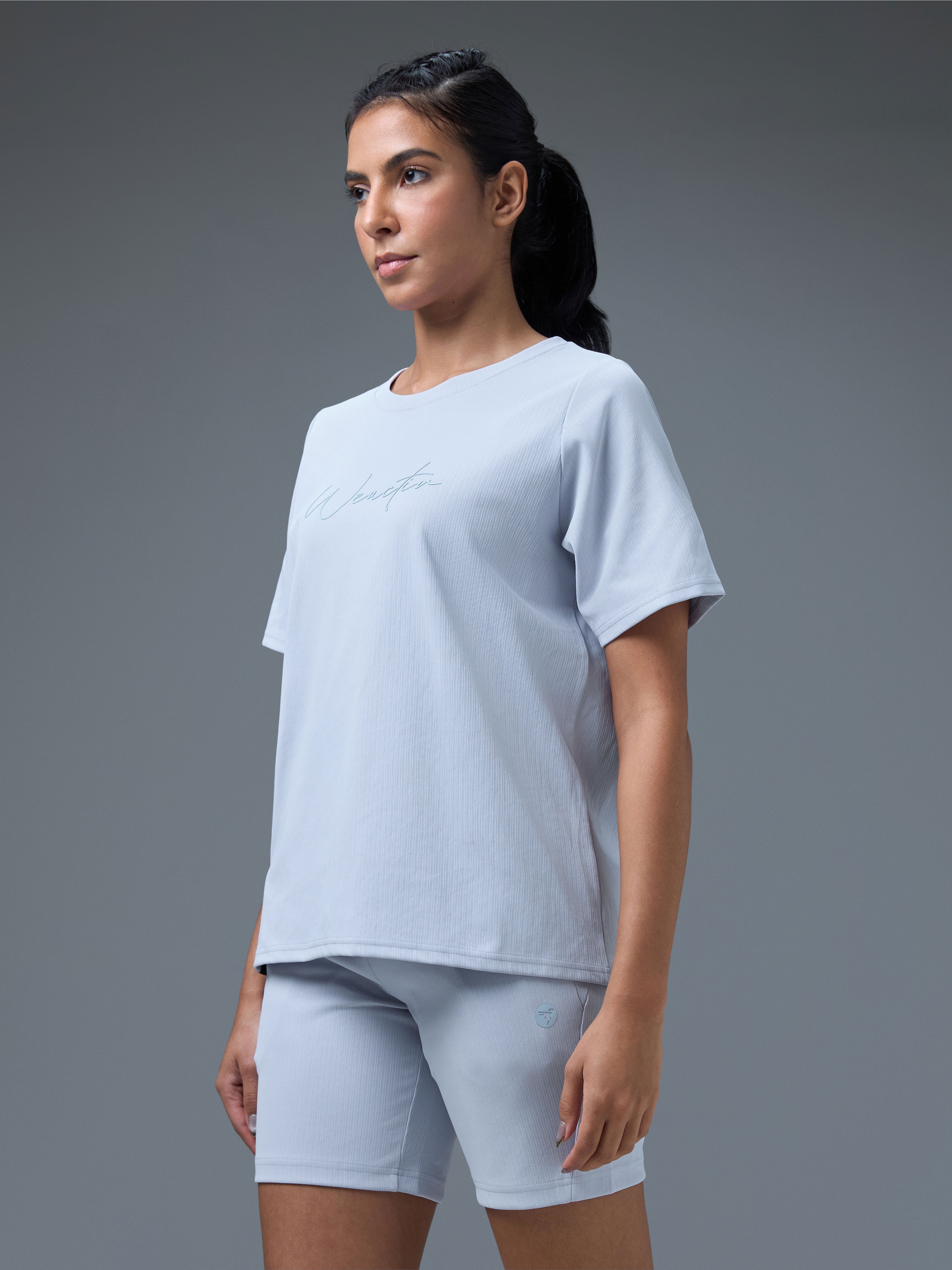 Technosport Women Relaxed Fit TShirt (Elasto Plus) - W163 - HEATHER