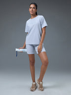 Technosport Women Relaxed Fit TShirt (Elasto Plus) - W163 - HEATHER