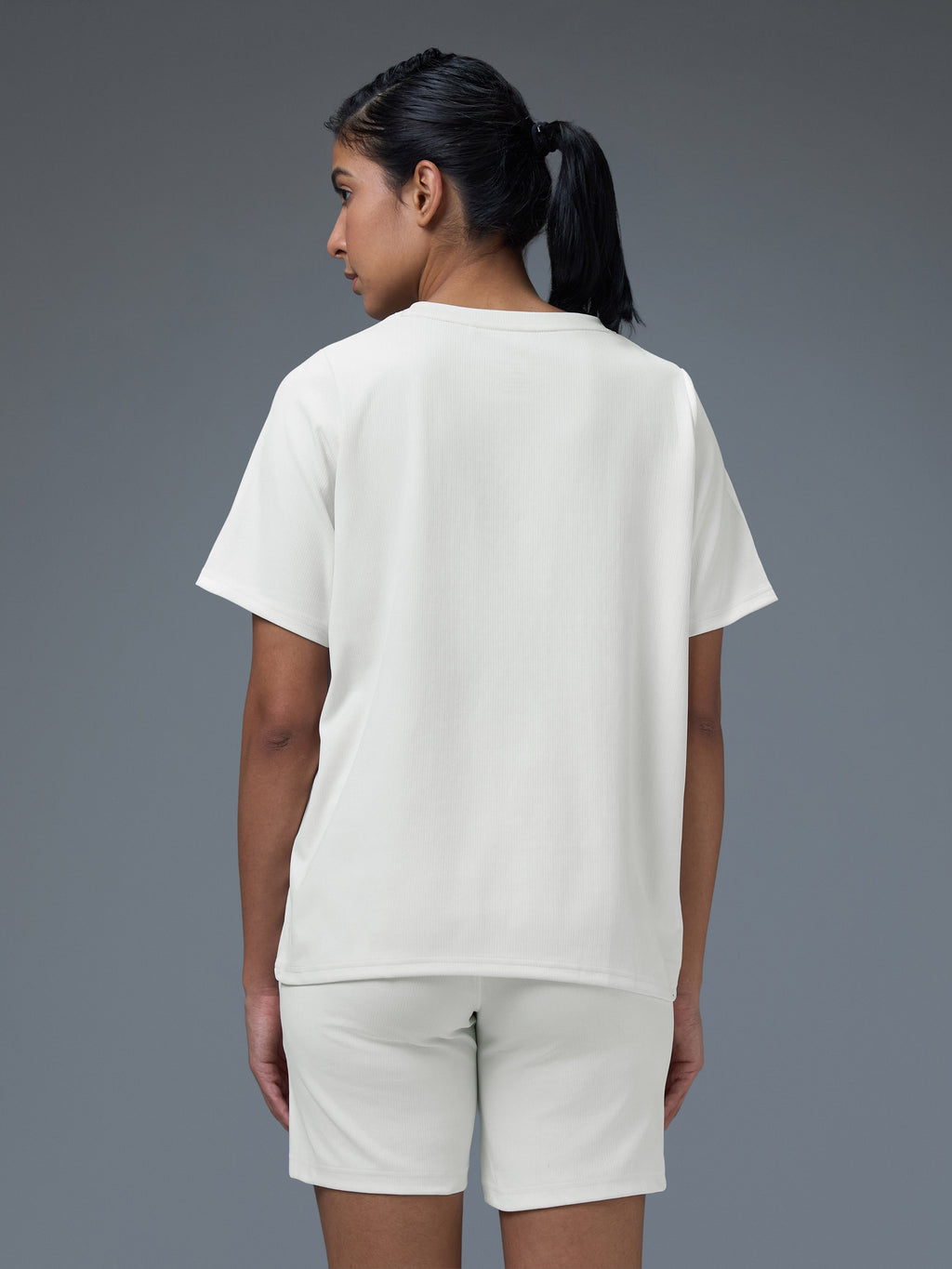Technosport Women Relaxed Fit TShirt (Elasto Plus) - W163 - OFF WHITE