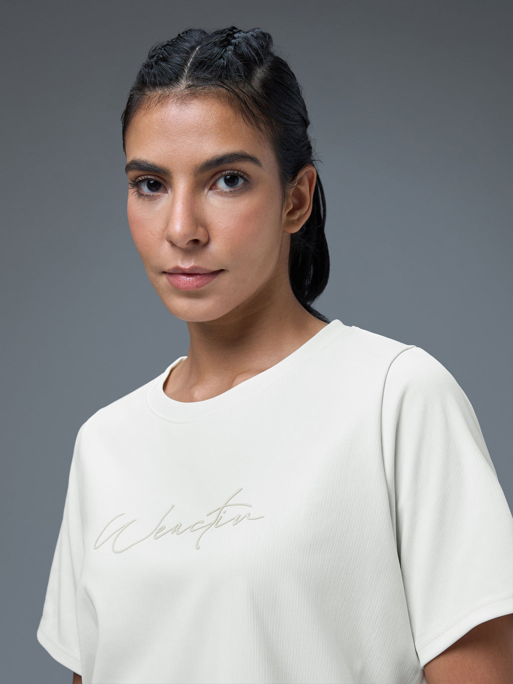 Technosport Women Relaxed Fit TShirt (Elasto Plus) - W163 - OFF WHITE