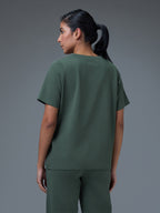 Technosport Women Relaxed Fit TShirt (Elasto Plus) - W163 - TREKKING GREEN
