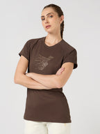 Technosport Women TShirt (Techno Cool) - W170 - CHOCOLATE A