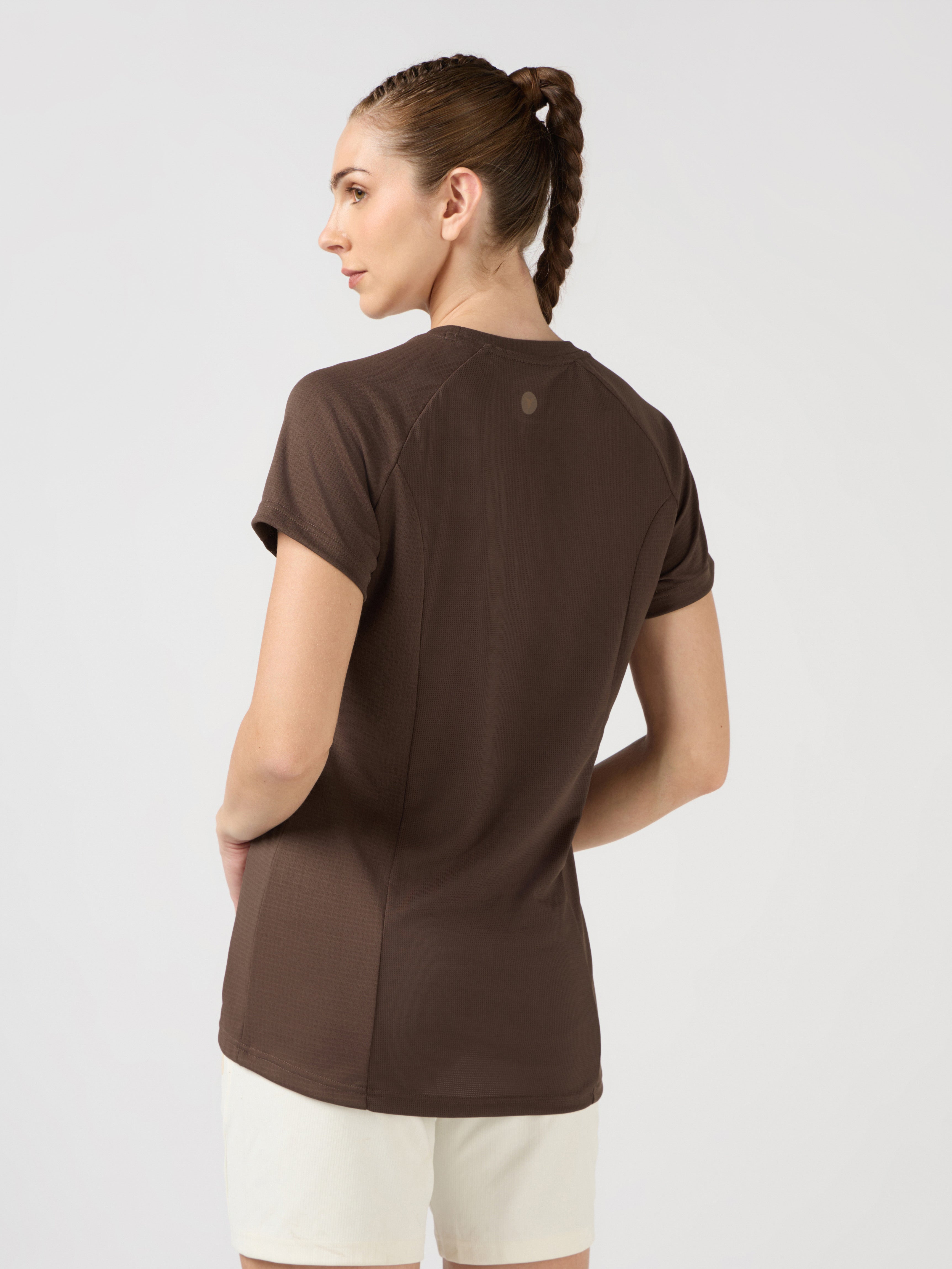 Technosport Women TShirt (Techno Cool) - W170 - CHOCOLATE A