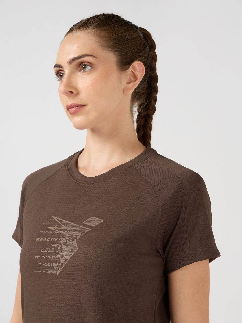 Technosport Women TShirt (Techno Cool) - W170 - CHOCOLATE A