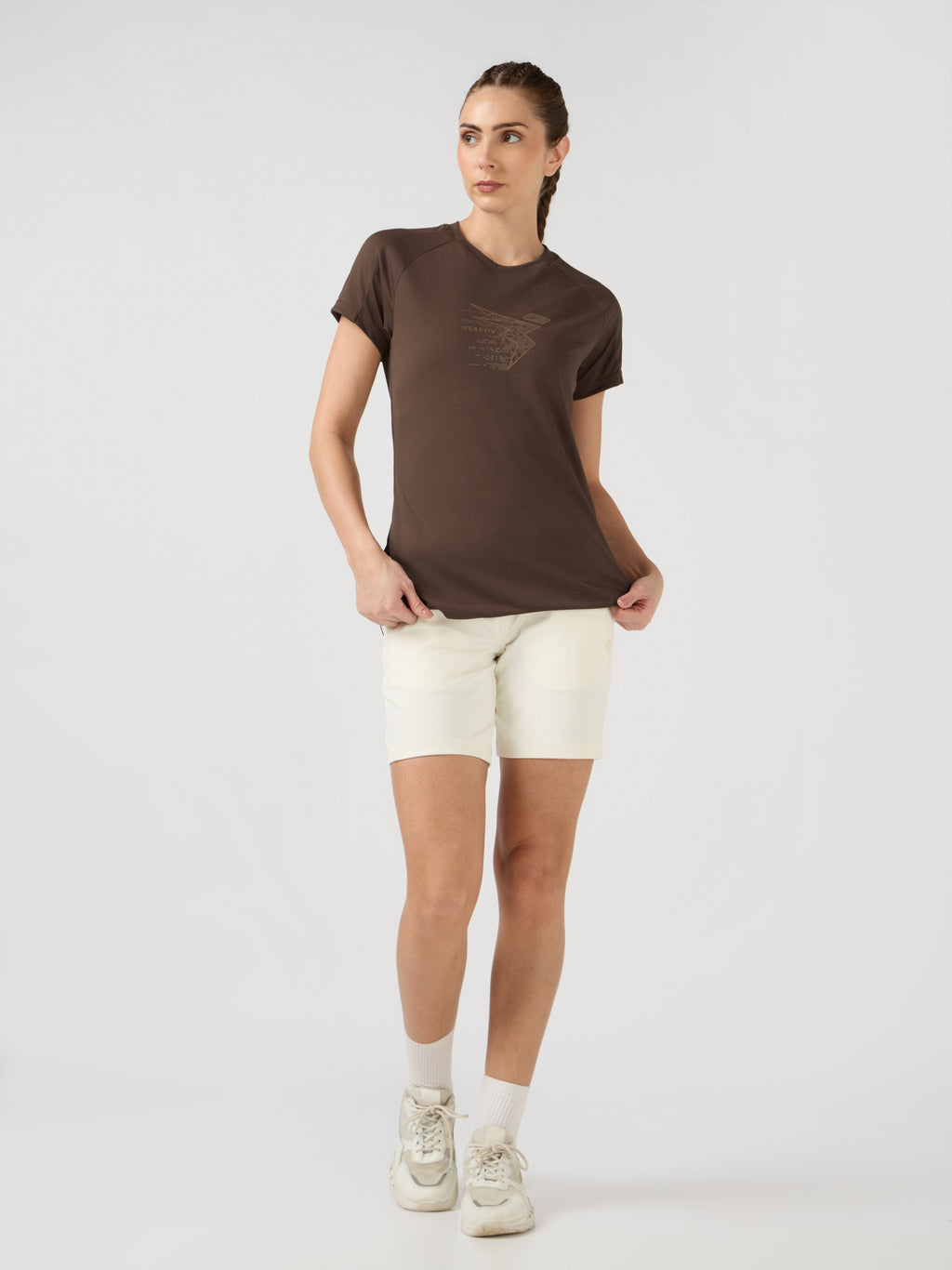 Technosport Women TShirt (Techno Cool) - W170 - CHOCOLATE A