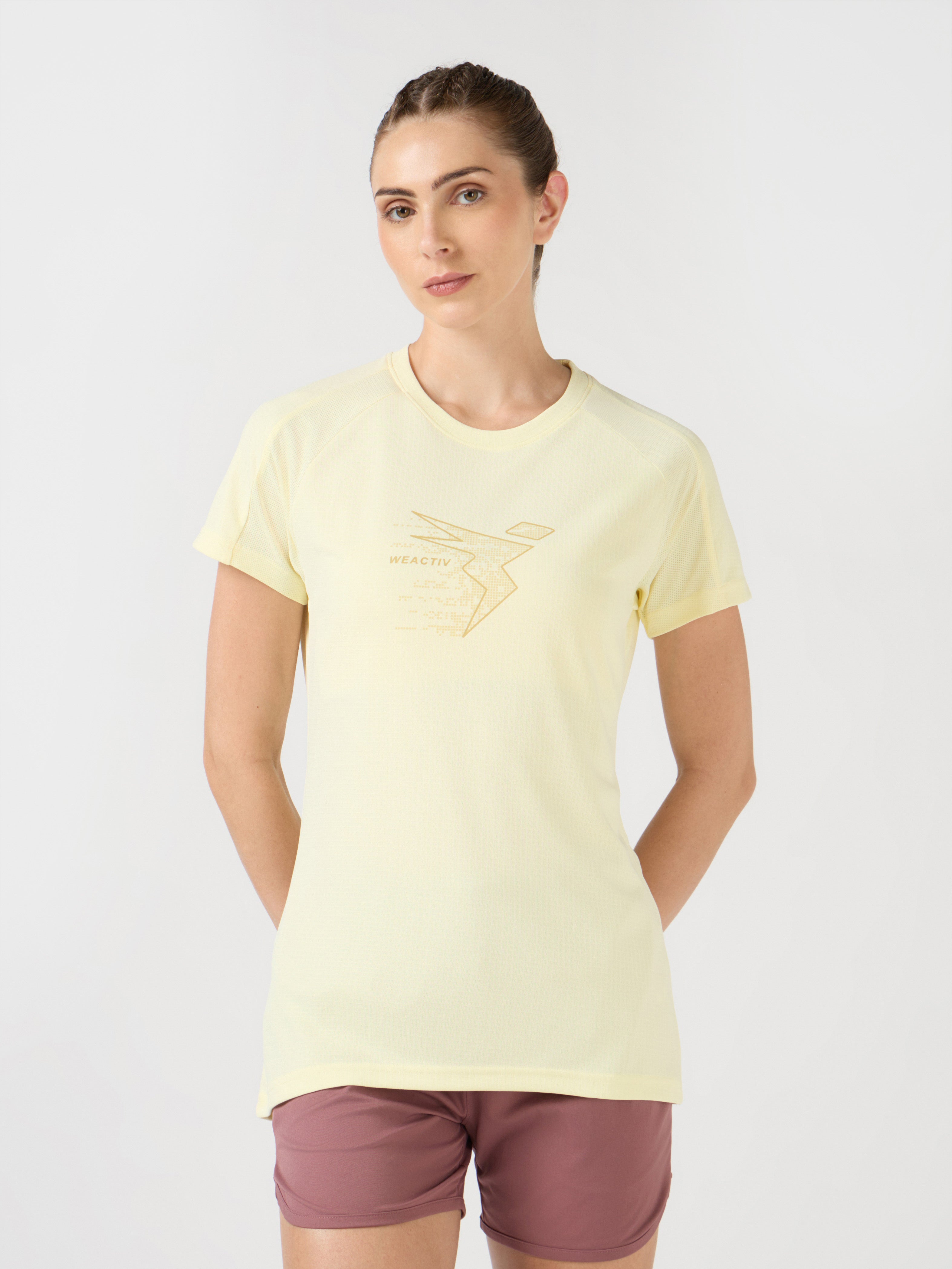 Technosport Women TShirt (Techno Cool) - W170 - YELLOW B