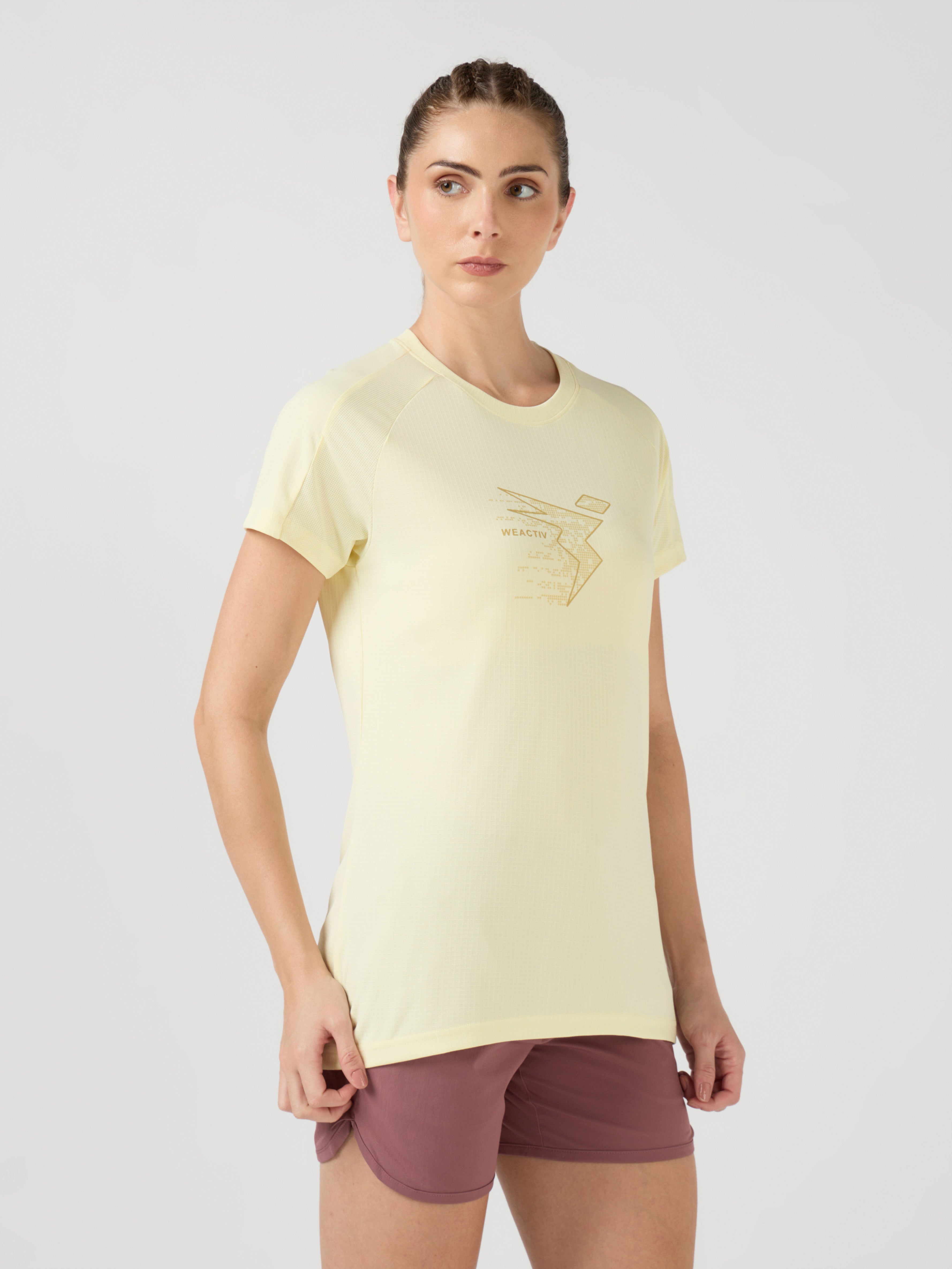 Technosport Women TShirt (Techno Cool) - W170 - YELLOW B